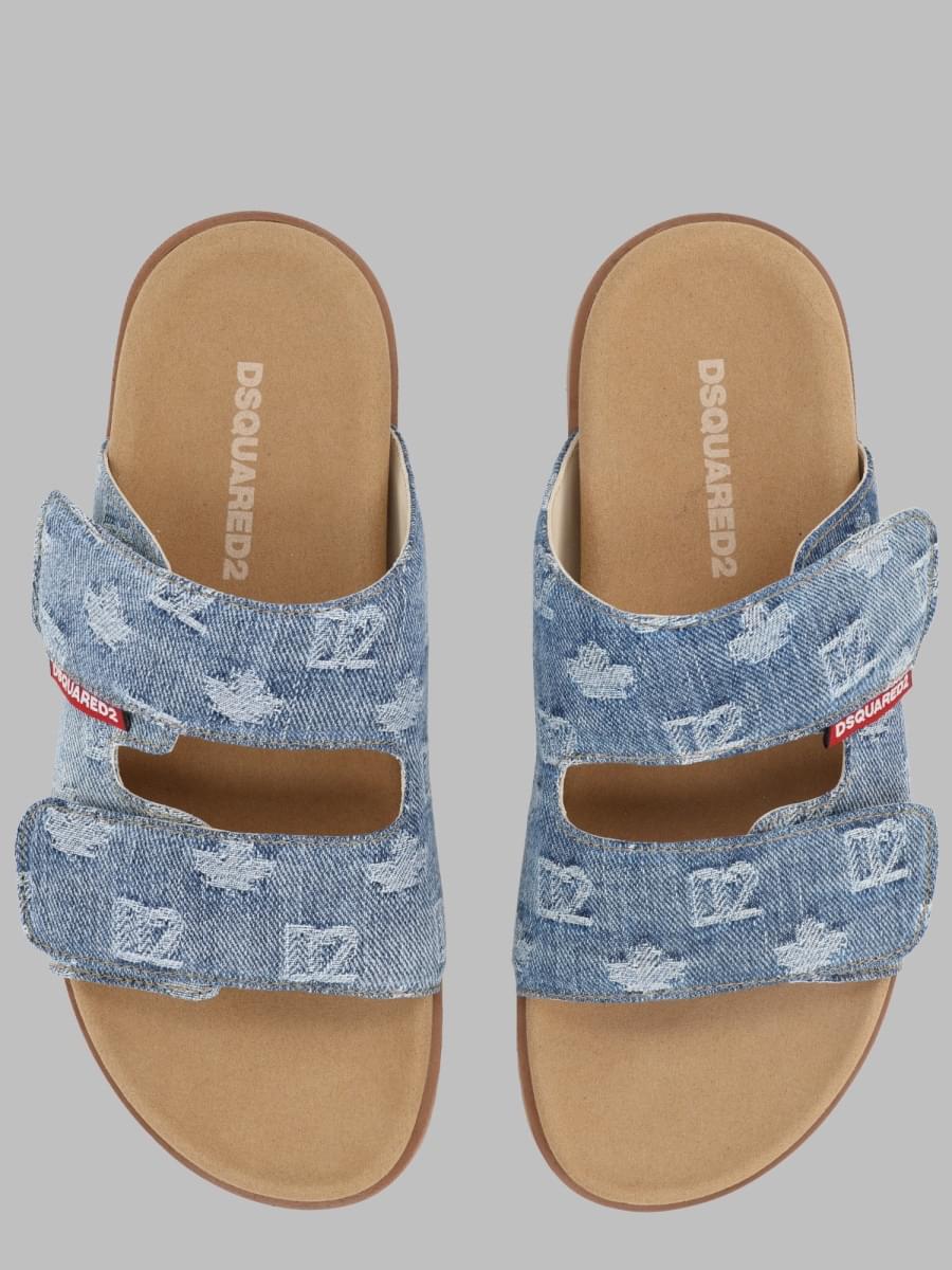 Dsquared Men Sandalo A Doppia Fascia DSQUARED2
