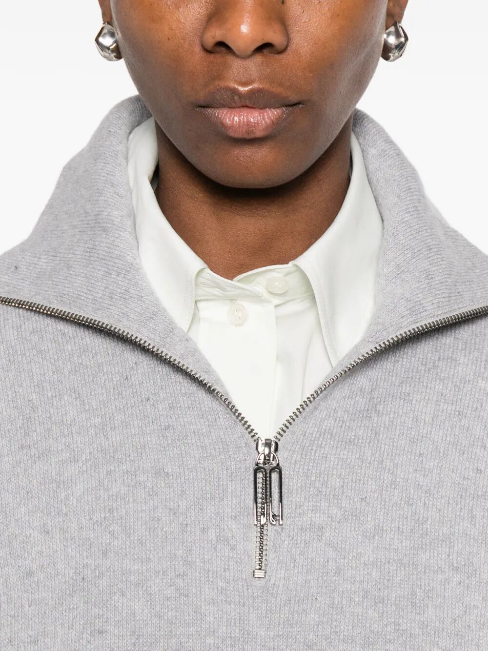 Victoria Beckham Women Half-Zip Milano Wool Blend Jumper VICTORIA BECKHAM