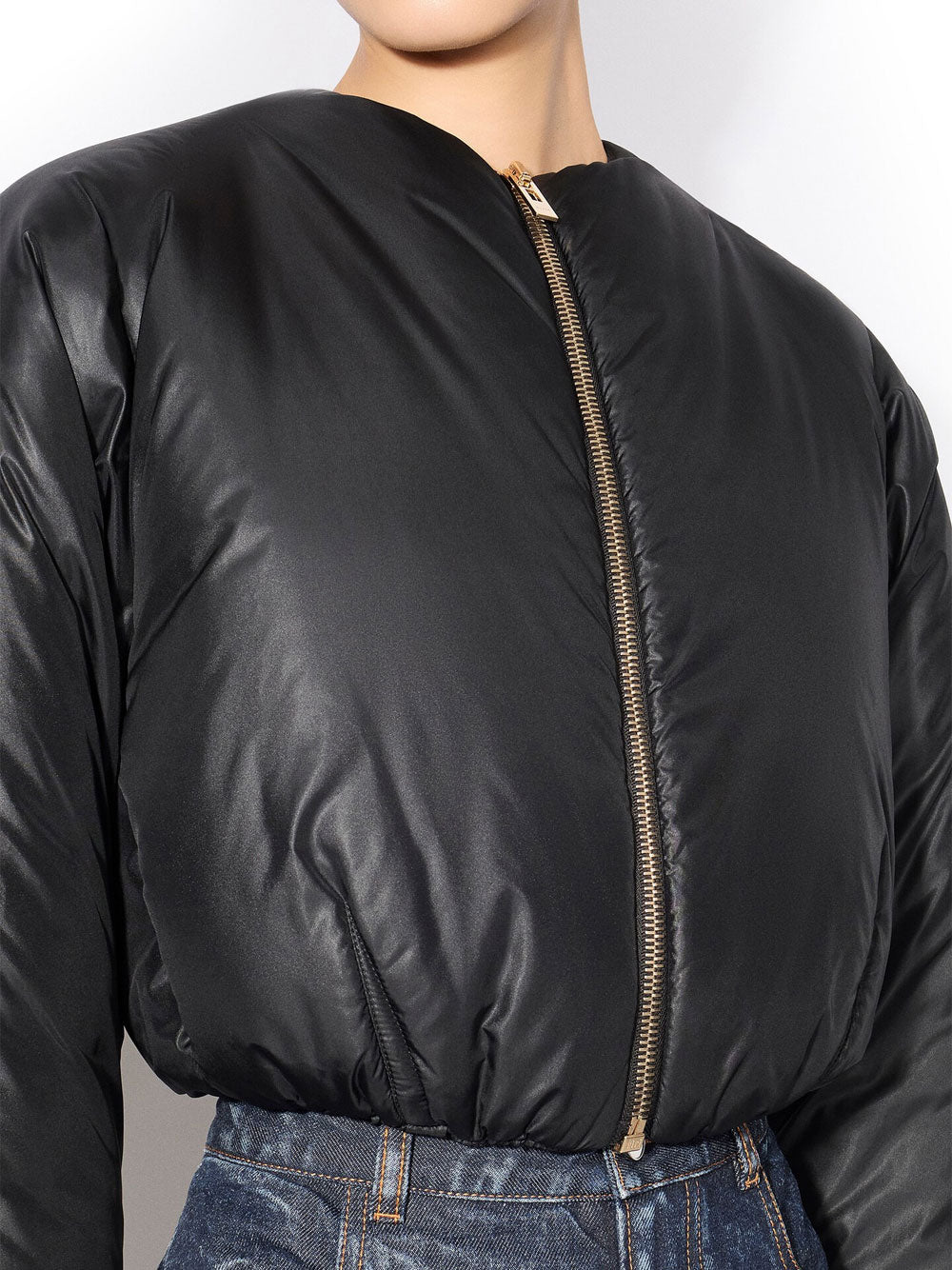 Alaia Women Nylon Pleated Bomber ALAIA