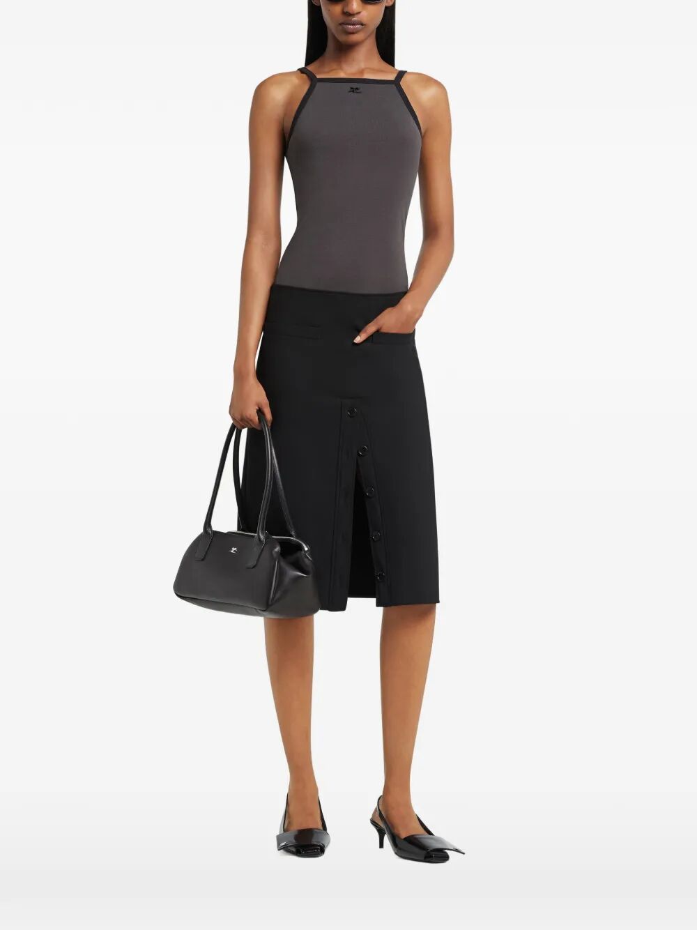 Courreges Women Contrast Tank Top COURREGES