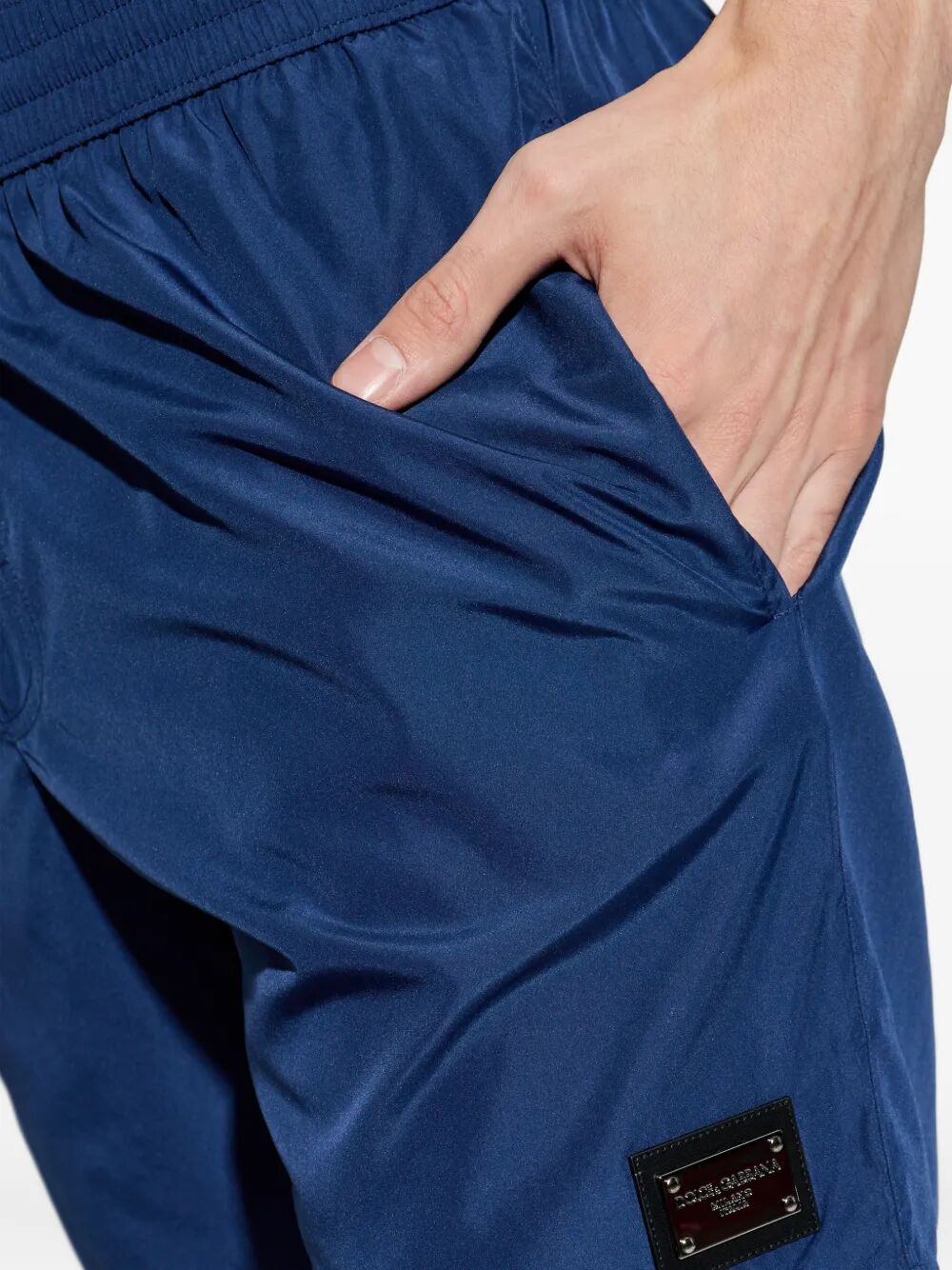 Dolce & Gabbana Men Boxer Da Mare Medio Con Placca Logata DOLCE & GABBANA