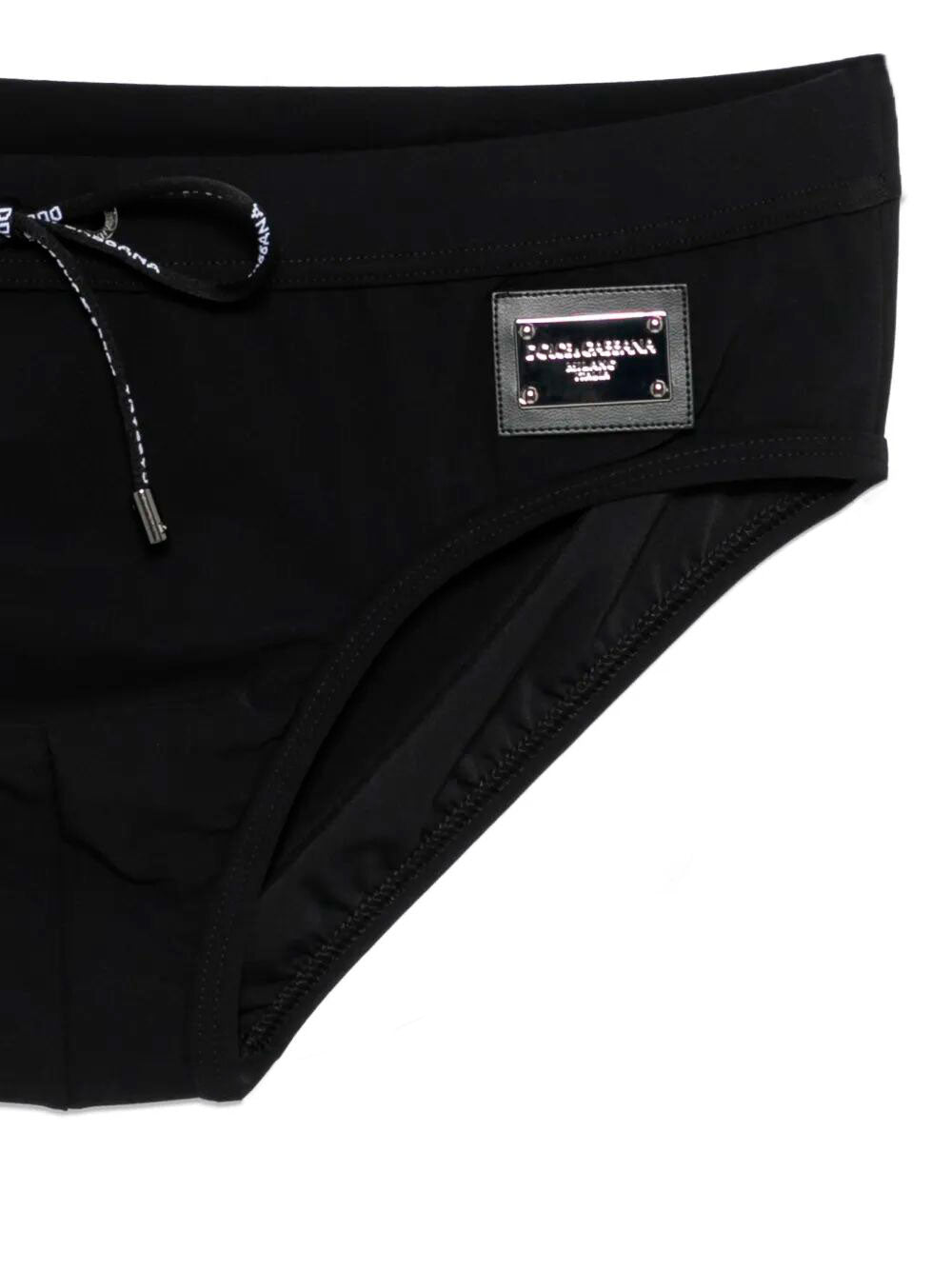 Dolce & Gabbana Men Swim Briefs With Logo Plaque DOLCE & GABBANA