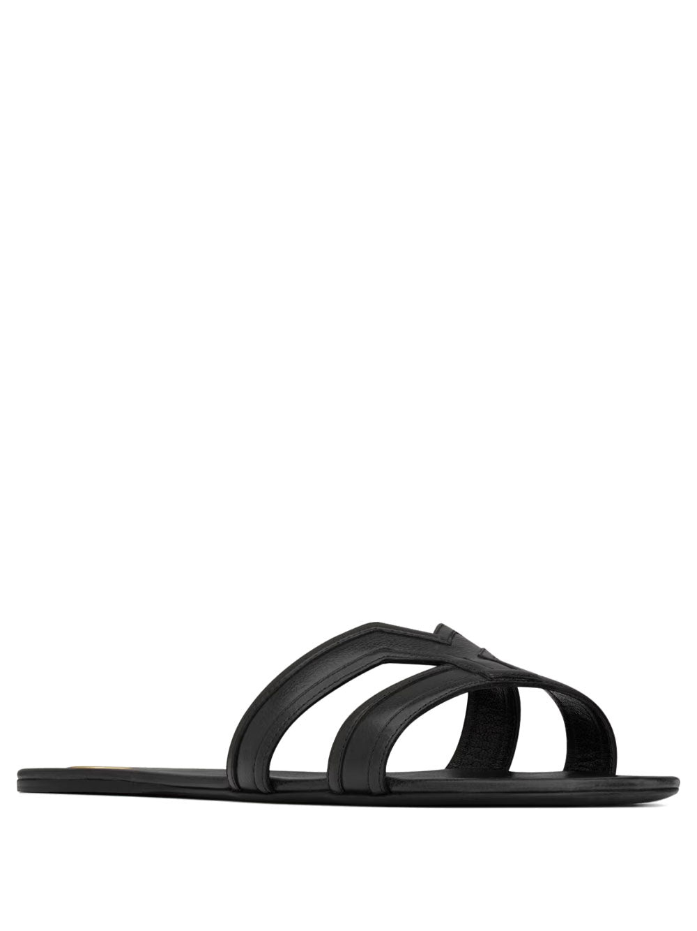 Saint Laurent Women Mabrouka Smooth Leather Slides SAINT LAURENT