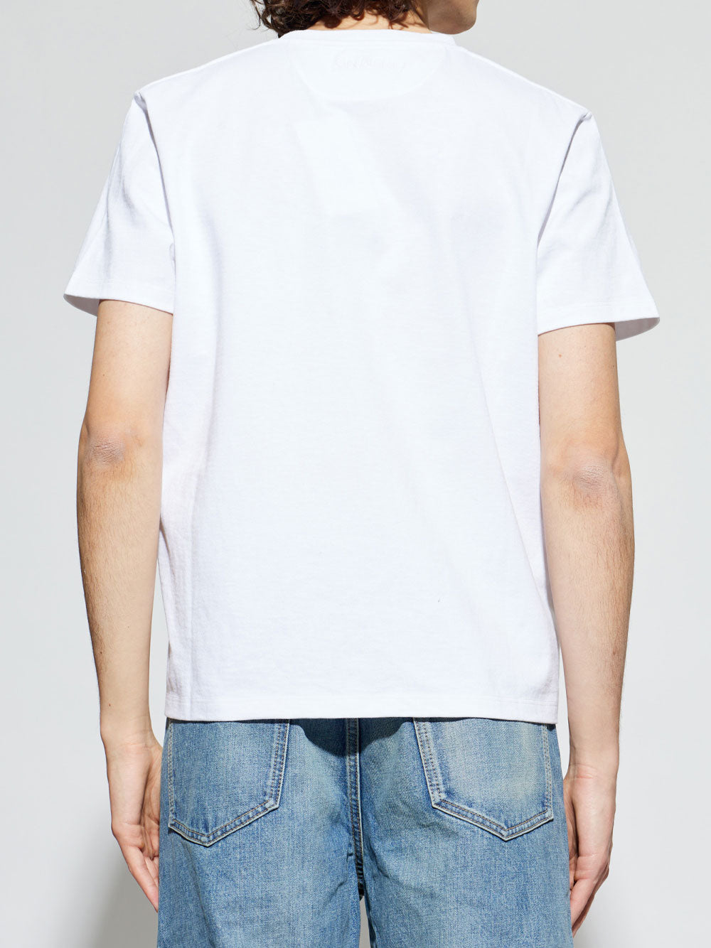 Saint Laurent Men Crewneck Cotton T-Shirt SAINT LAURENT