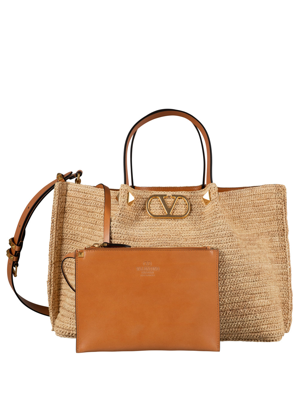Valentino Garavani Women Medium Raffia Handbag With Pouch VALENTINO GARAVANI