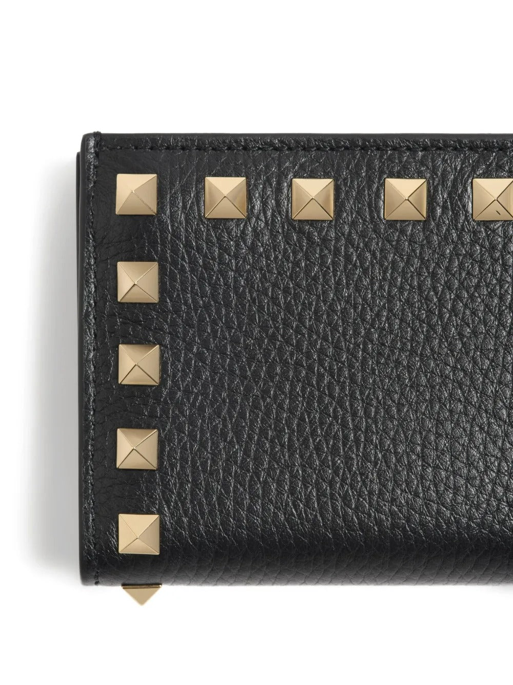 Valentino Garavani Women Rockstud Grainy Leather Flap Wallet VALENTINO GARAVANI