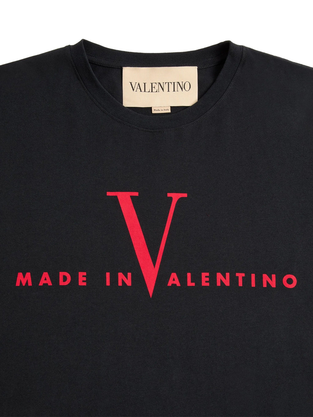 Valentino Garavani Men Valentino Cotton T-Shirt With Made In Valentino Print VALENTINO GARAVANI