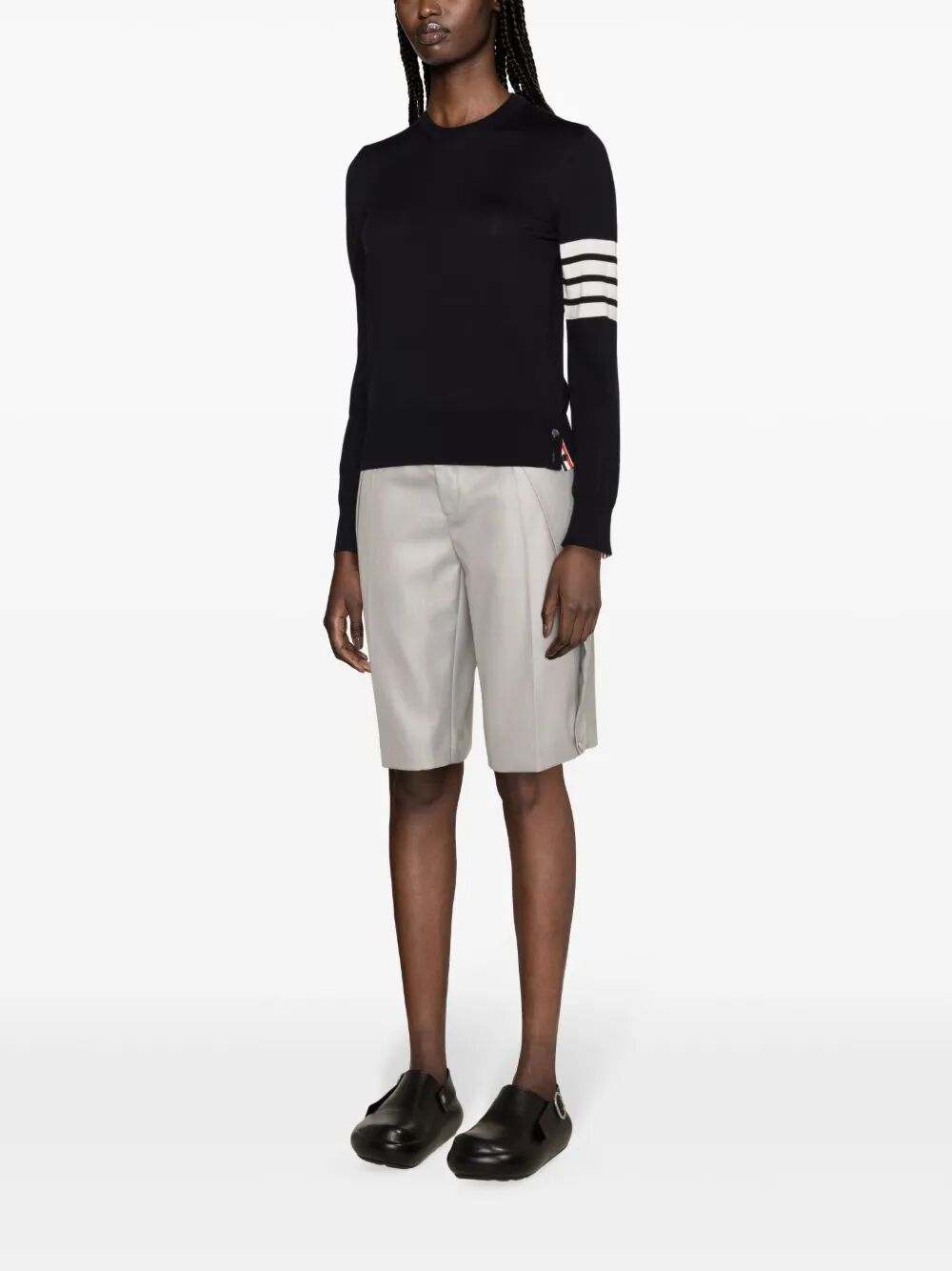 Thom Browne Women Wool 4-Bar Relaxed Pullover THOM BROWNE