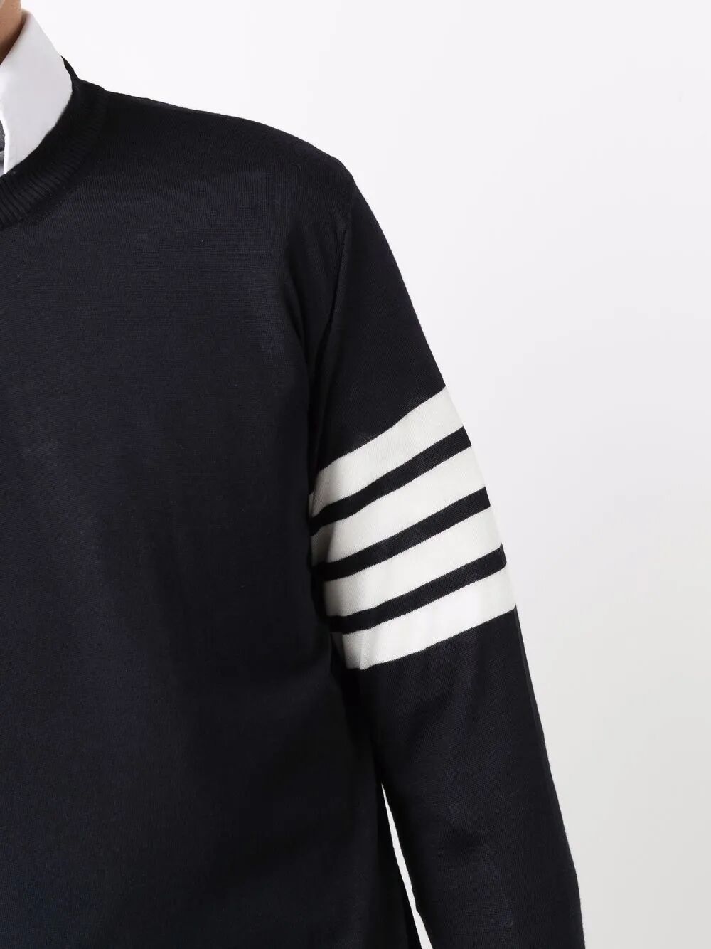 Thom Browne Men Wool 4-Bar Pullover THOM BROWNE