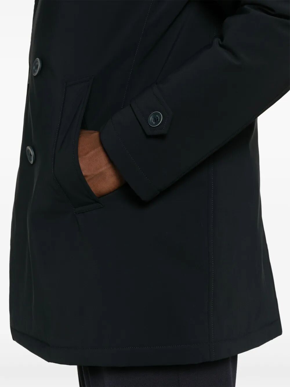 Herno Men Double-Breasted Nylon Down Jacket HERNO