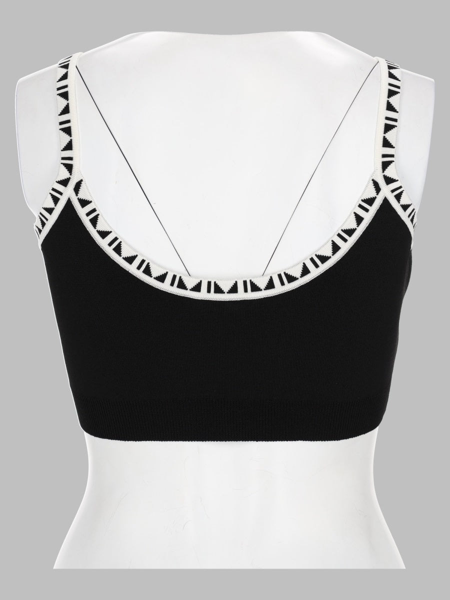 Versace Women Top Cropped A Coste Con Logo VERSACE