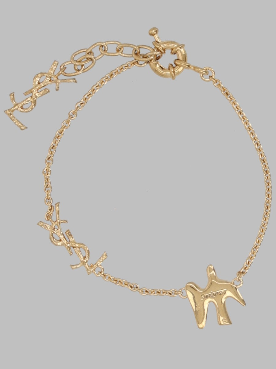Saint Laurent Women Bracciale A Catena Con Cassandre E Colomba SAINT LAURENT
