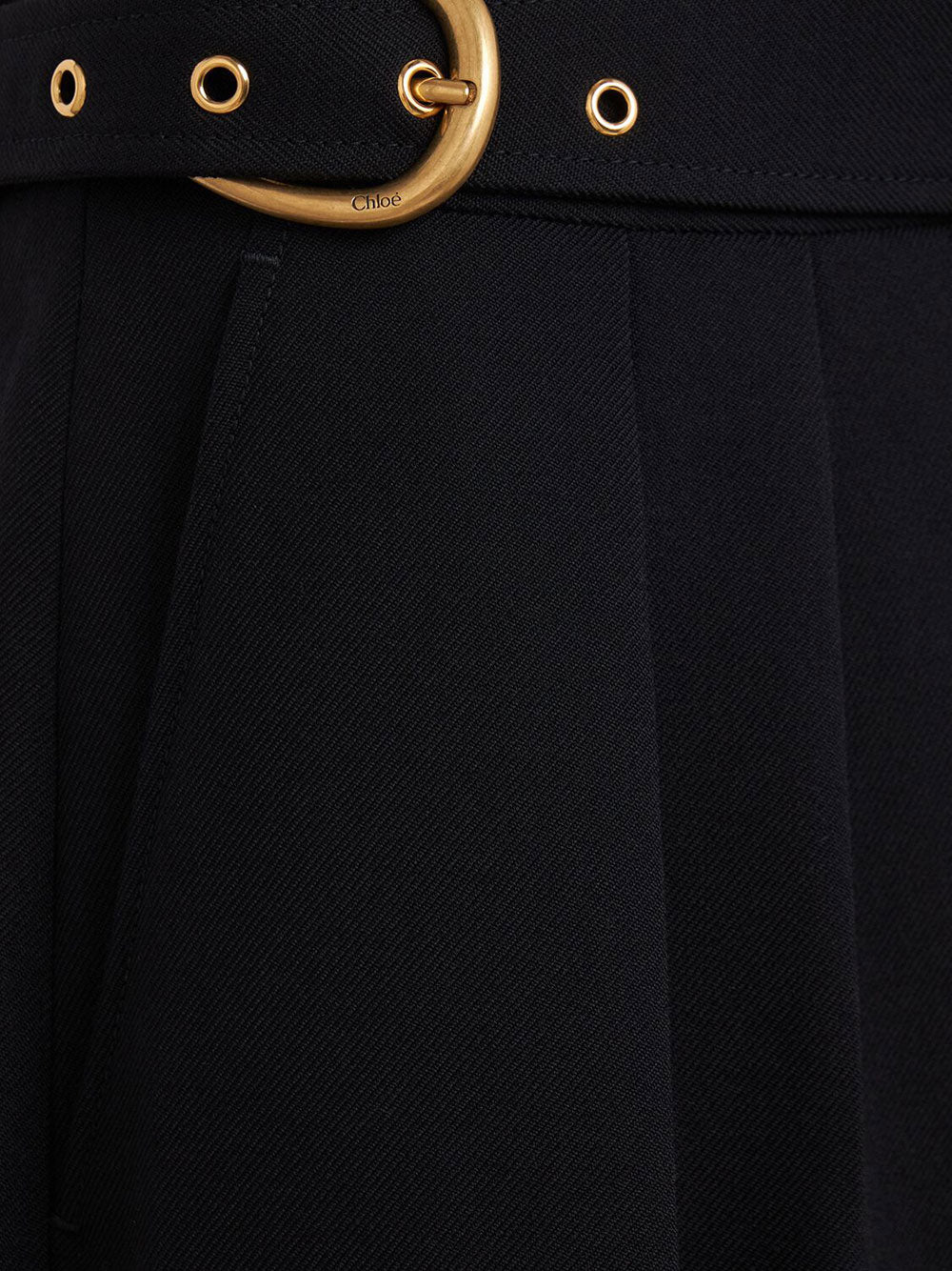 Chloe Women Double Belt Wool Bermudas CHLOE