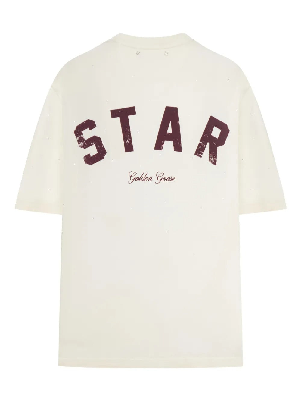 Golden Goose Women Star T-Shirt With Rhinestone And Logo Print On The Back GOLDEN GOOSE