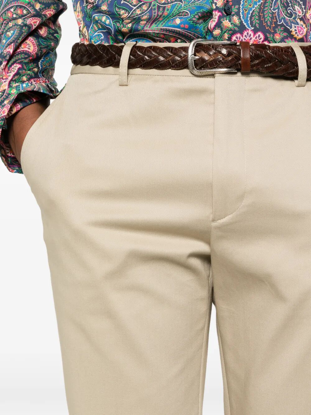 Etro Men Roma Cotton Straight-Leg Trousers ETRO