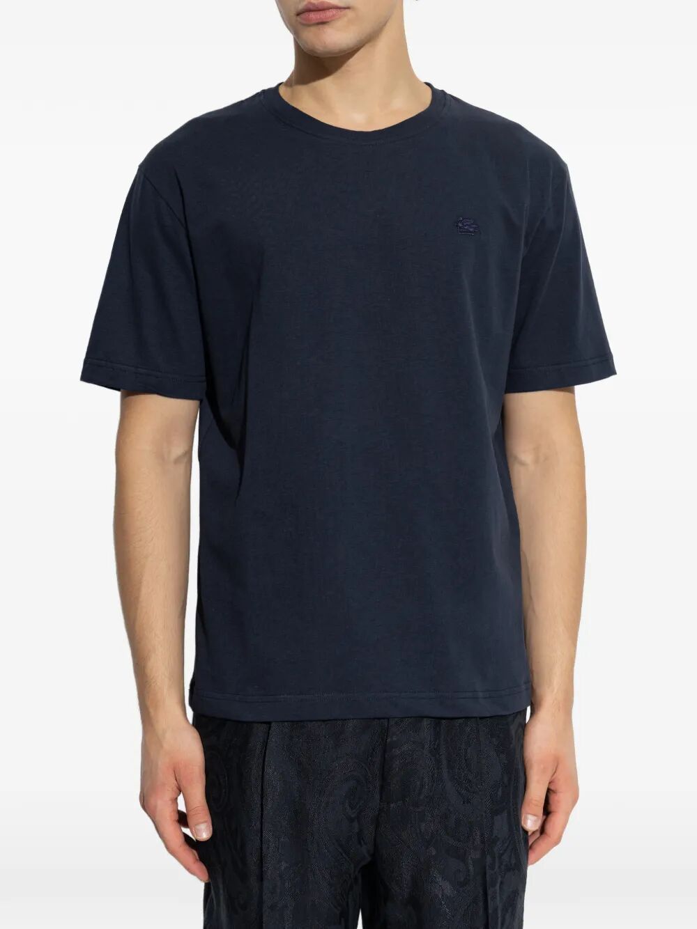 Etro Men Pegaso Embroidery Cotton T-Shirt ETRO