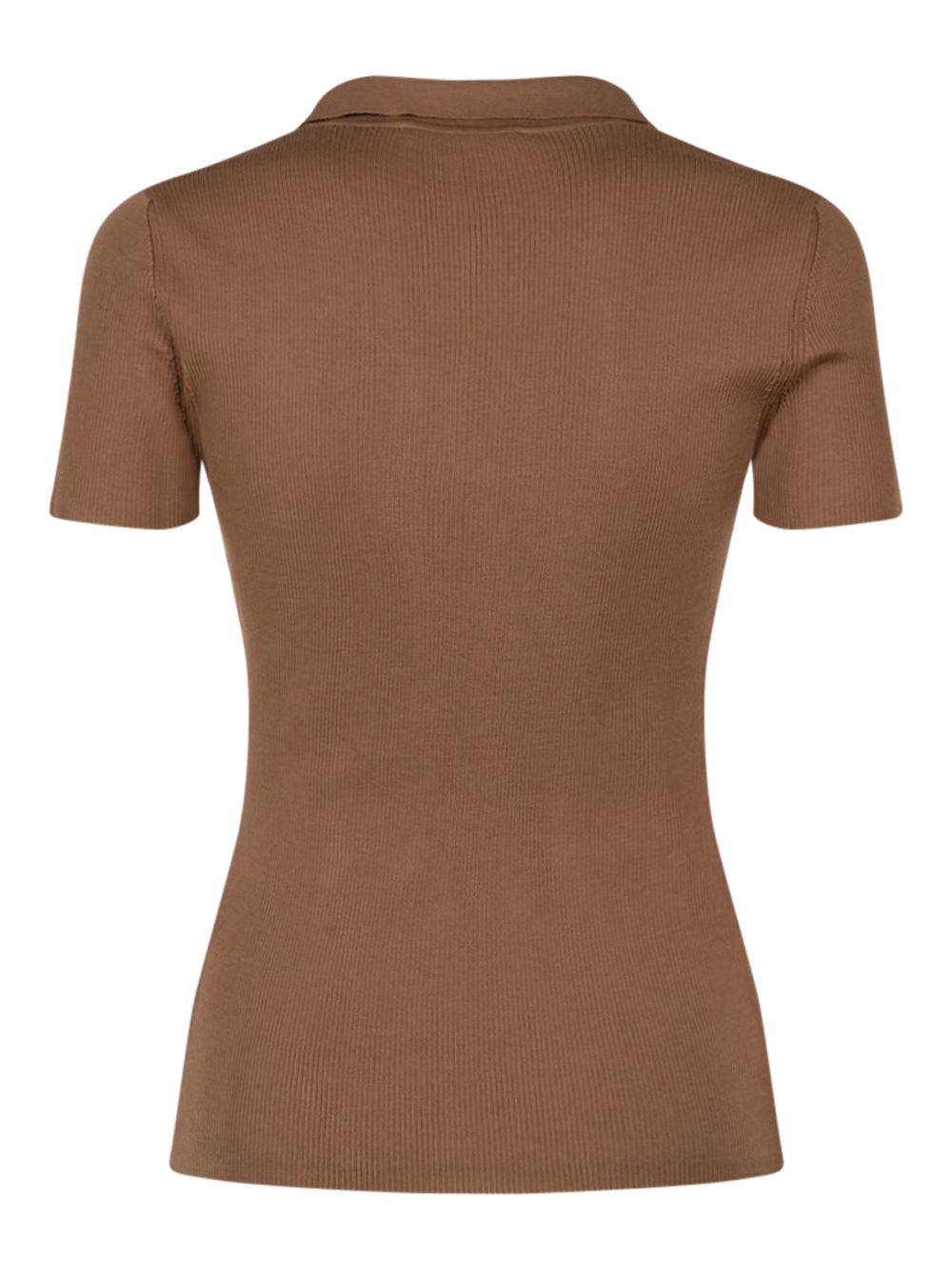 Max Mara Women Rib-Knit Wool Polo Shirt MAX MARA