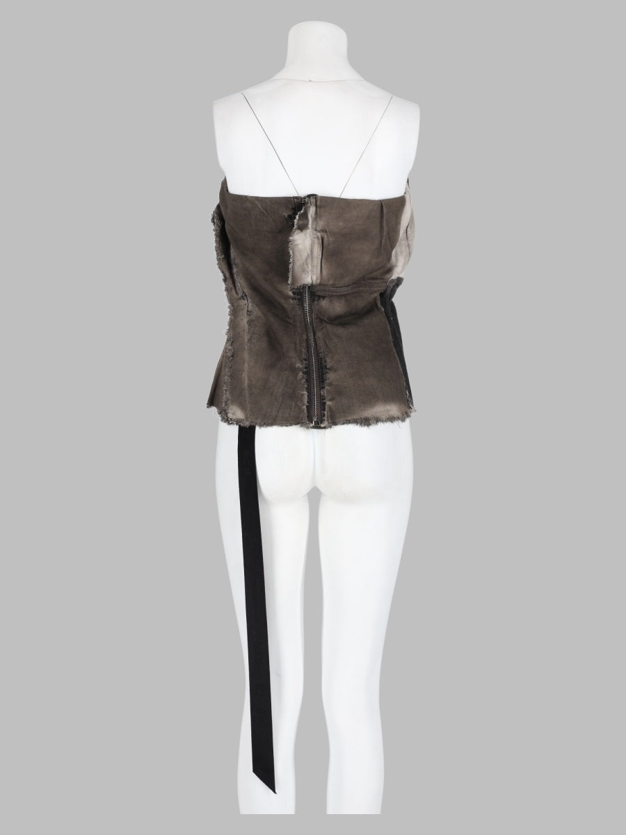 Rick Owens Drkshdw Women Top "Splintered Bustier" RICK OWENS