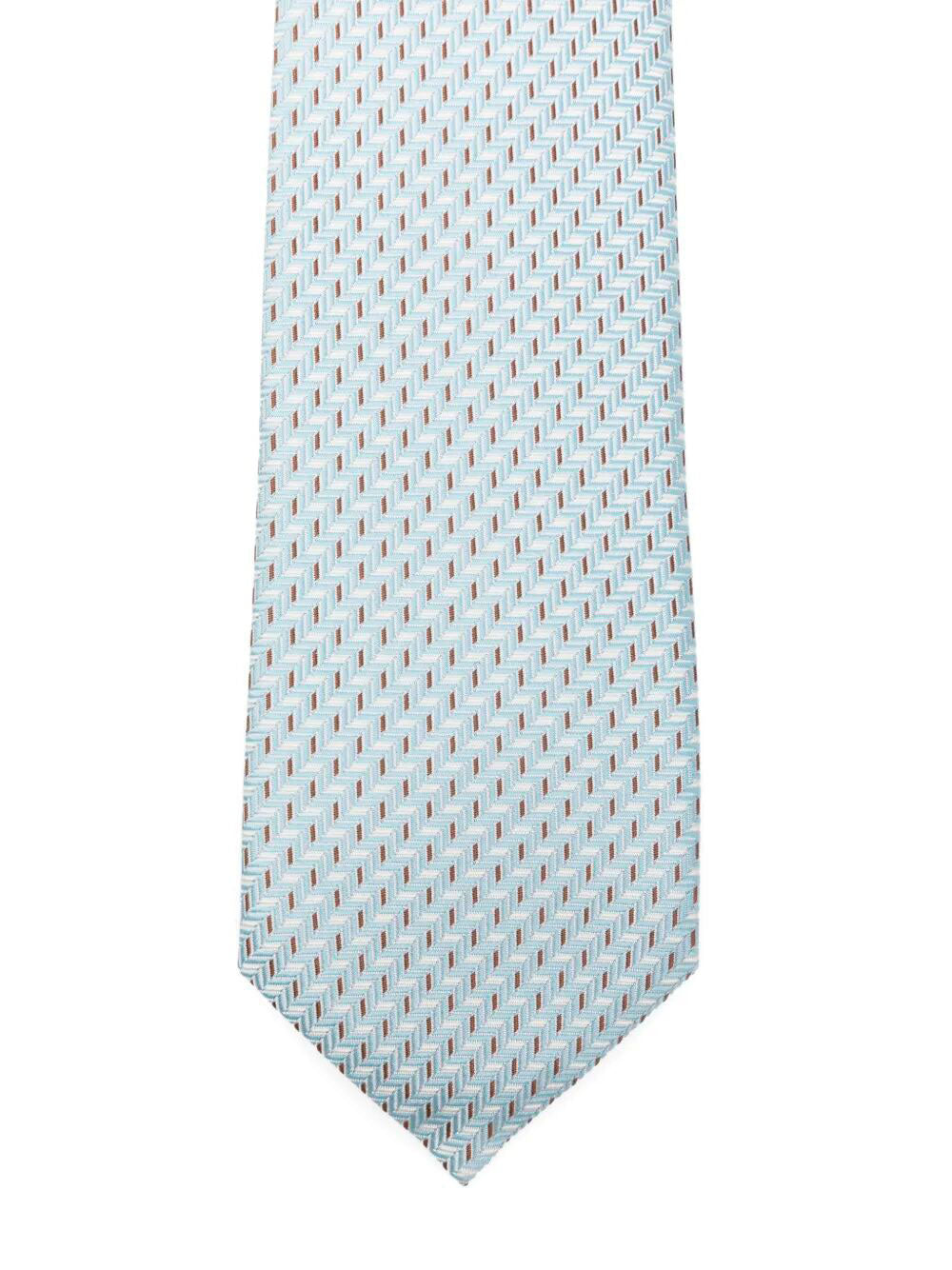 Giorgio Armani Men Geometric Pattern Silk Tie GIORGIO ARMANI