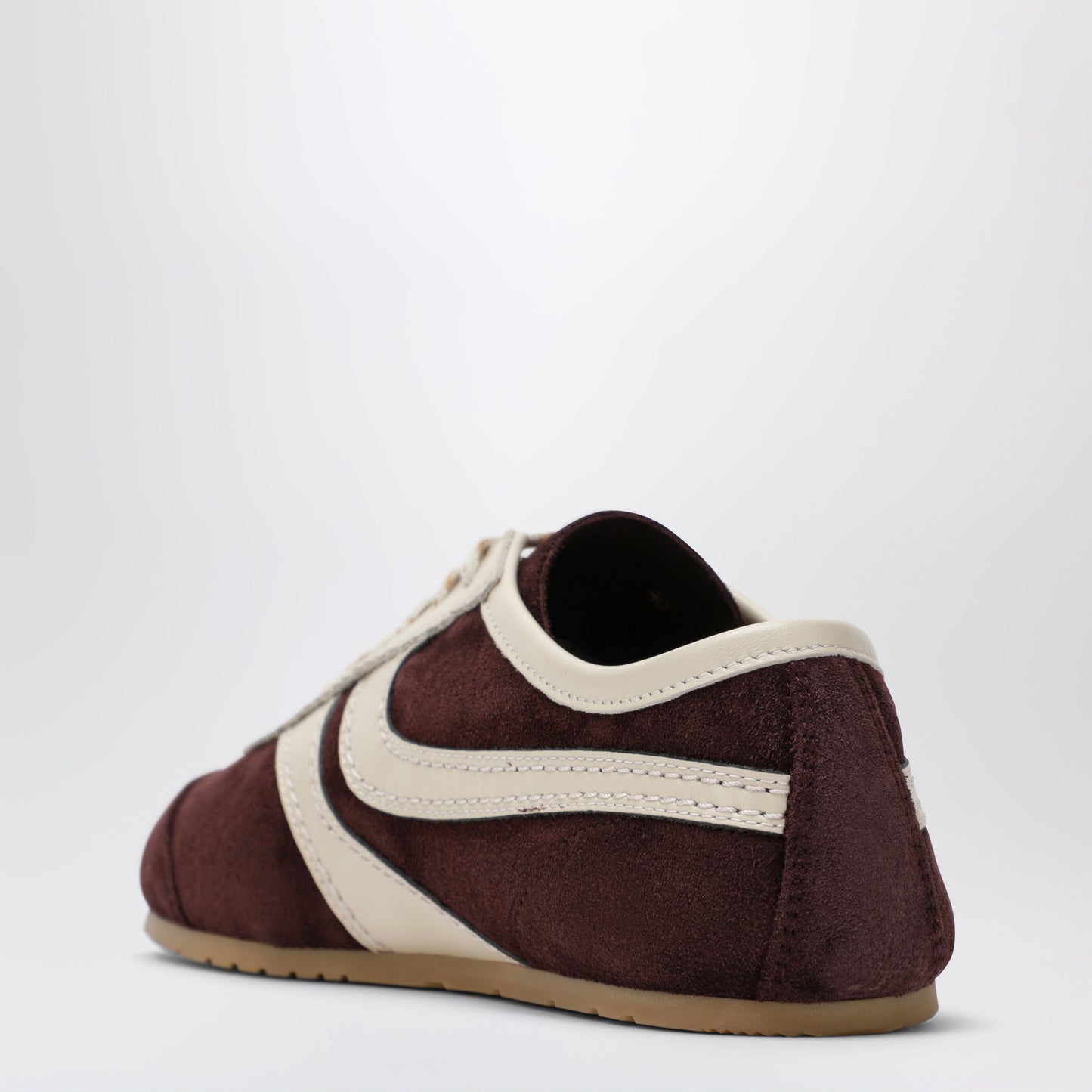 Dries Van Noten Dark Purple/Beige Suede Sneakers Women DRIES VAN NOTEN