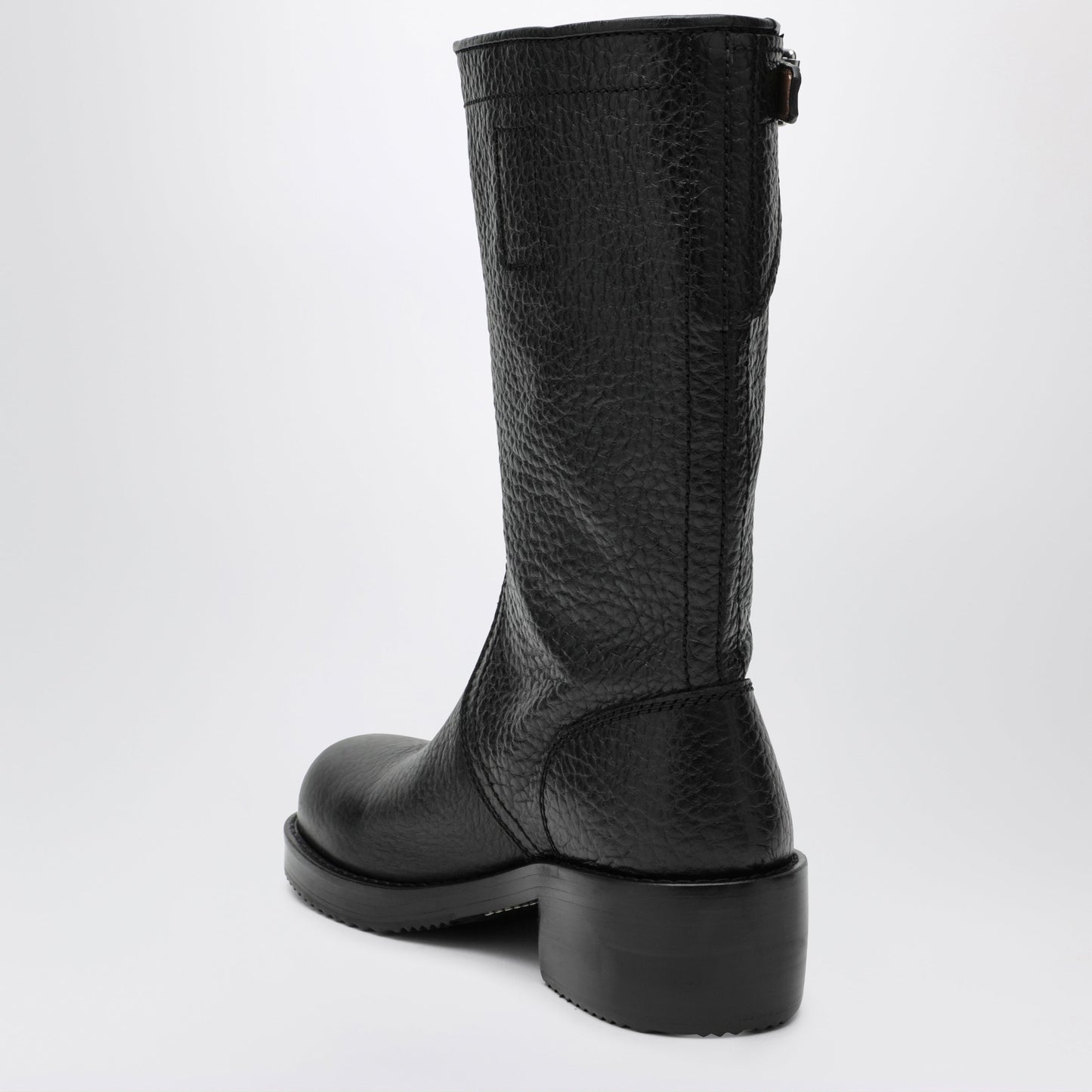 Dries Van Noten Black Leather Biker Boots Women DRIES VAN NOTEN