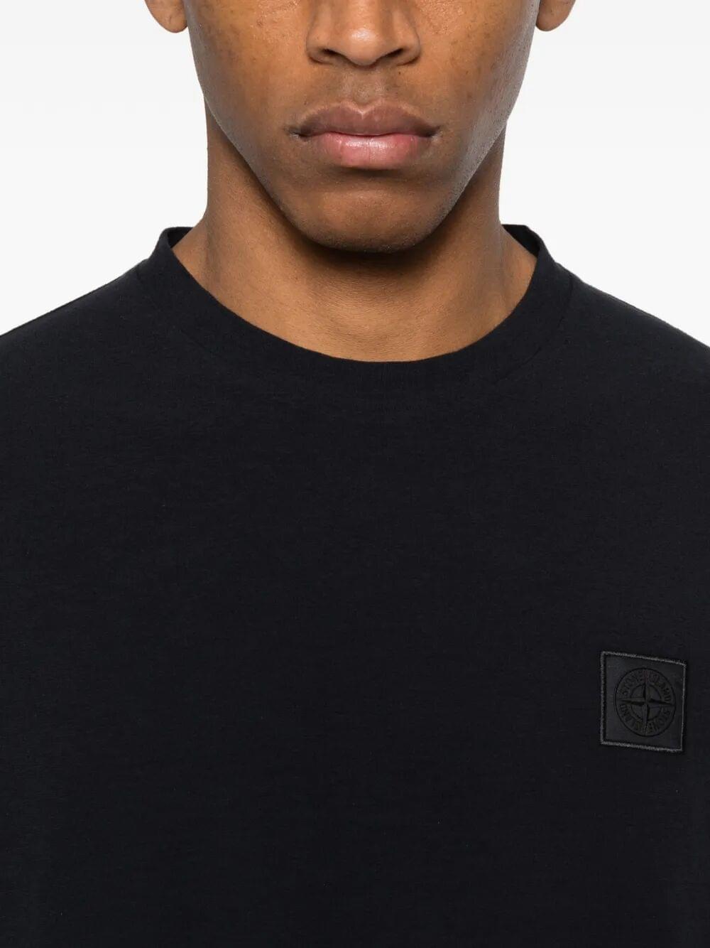 Stone Island Men Slim Fit T-Shirt With Tonal Compass Patch STONE ISLAND