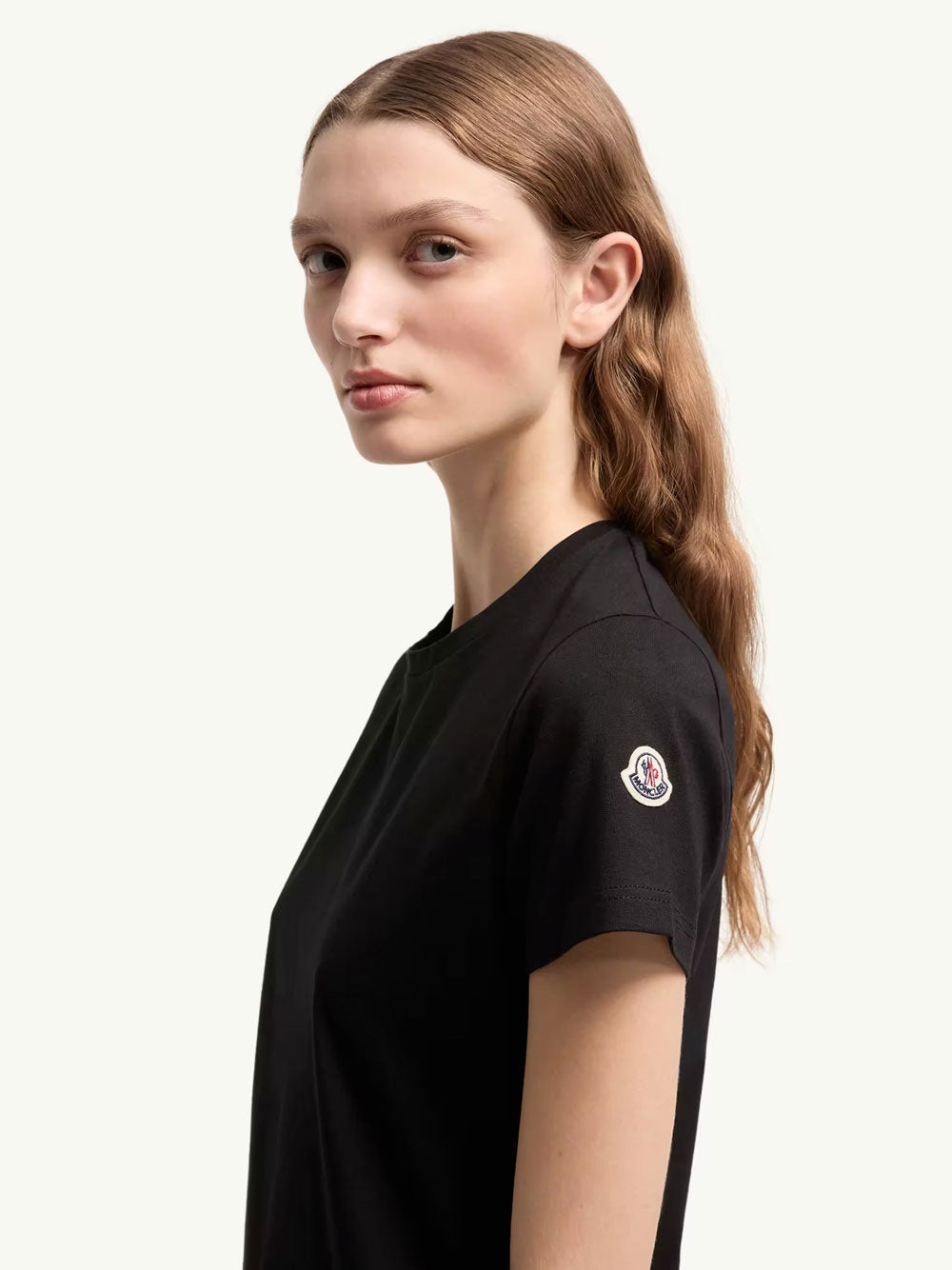 Moncler Women Logo Patch Cotton Jersey T-Shirt MONCLER