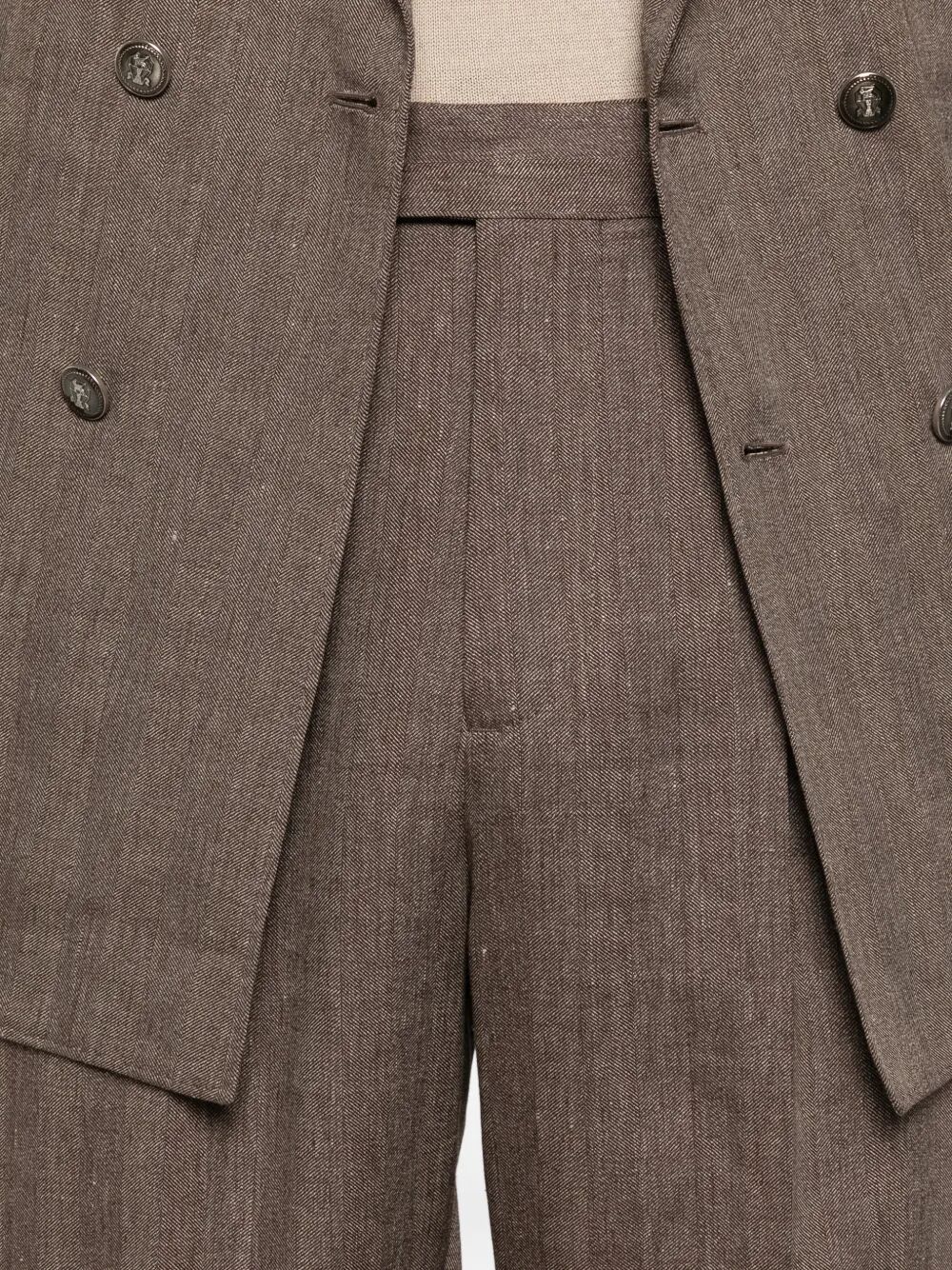 Brunello Cucinelli Men Linen And Virgin Wool Chevron Leisure Suit BRUNELLO CUCINELLI