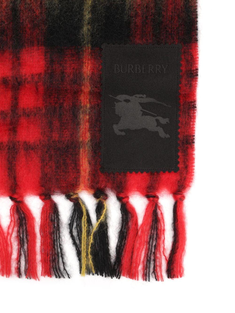 Burberry Women Check Wool And Mohair Scarf BURBERRY