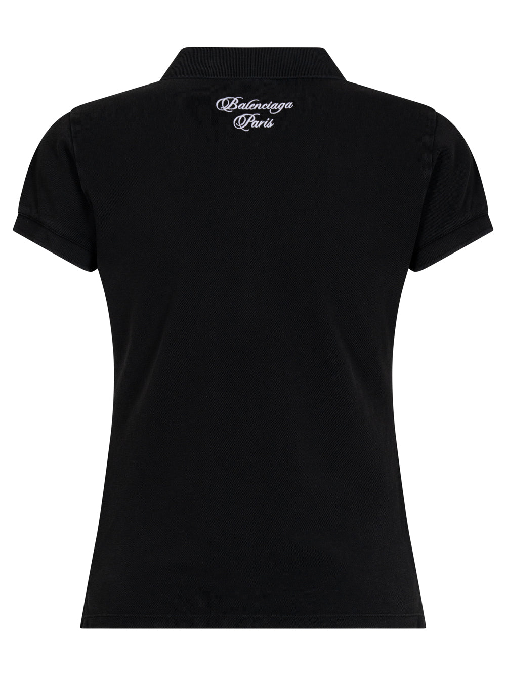 Balenciaga Women Fitted Polo With Logo Embroidery BALENCIAGA