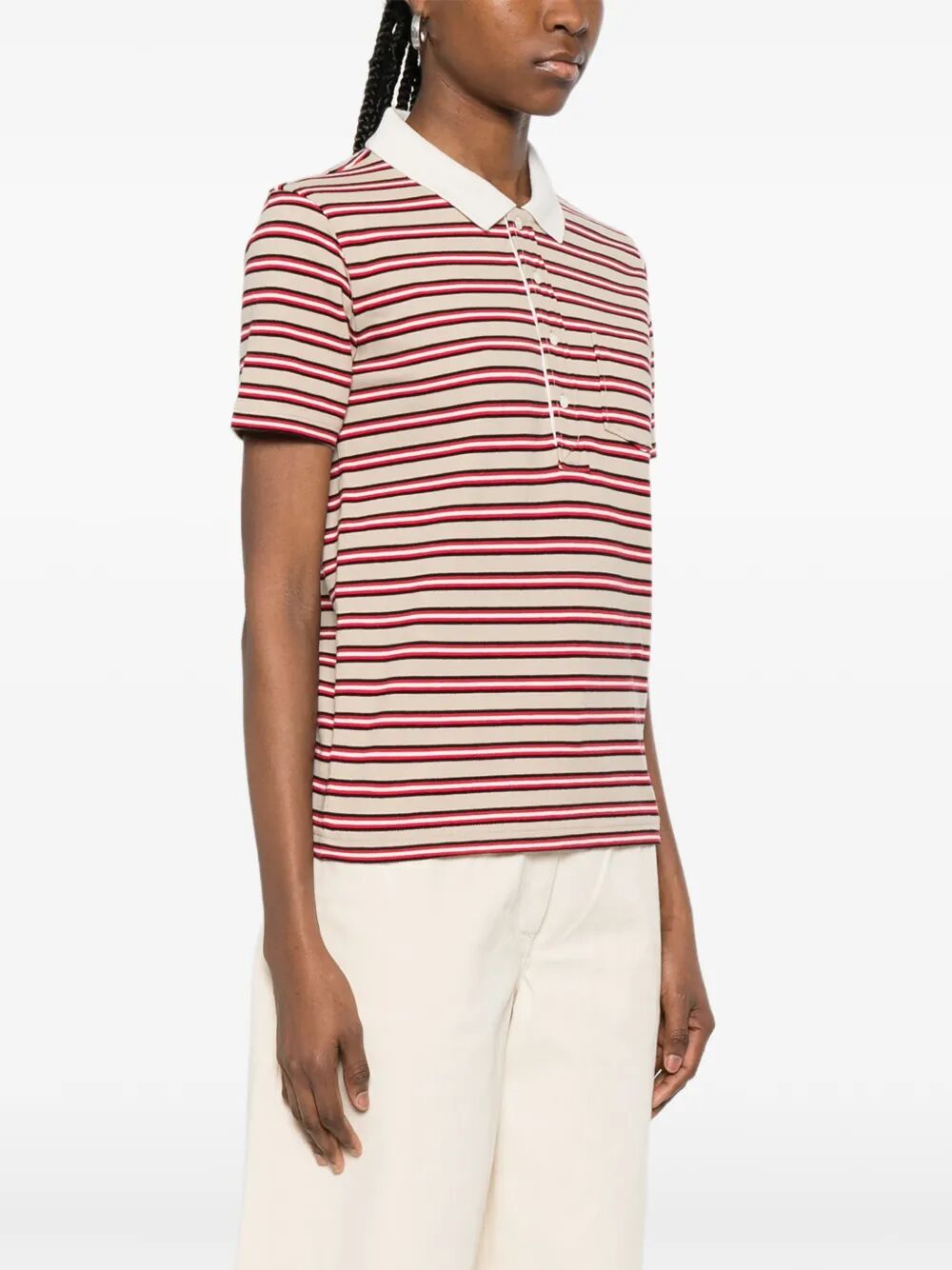 A.P.C. Women Raye Striped Cotton Polo Shirt A.P.C.