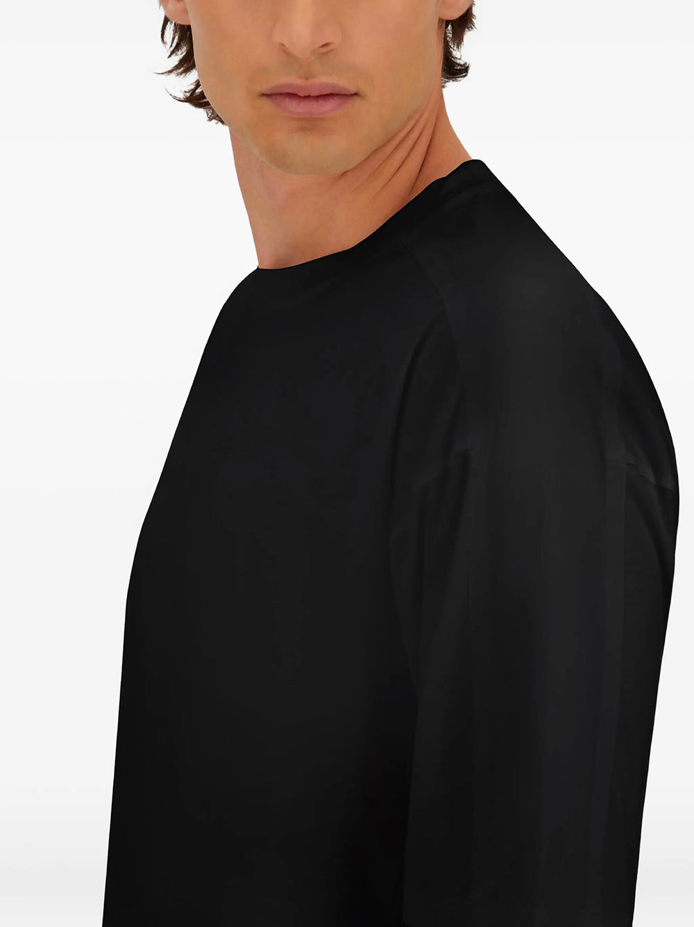 Herno Men Stretch-Cotton Jersey T-Shirt With Scuba Details HERNO