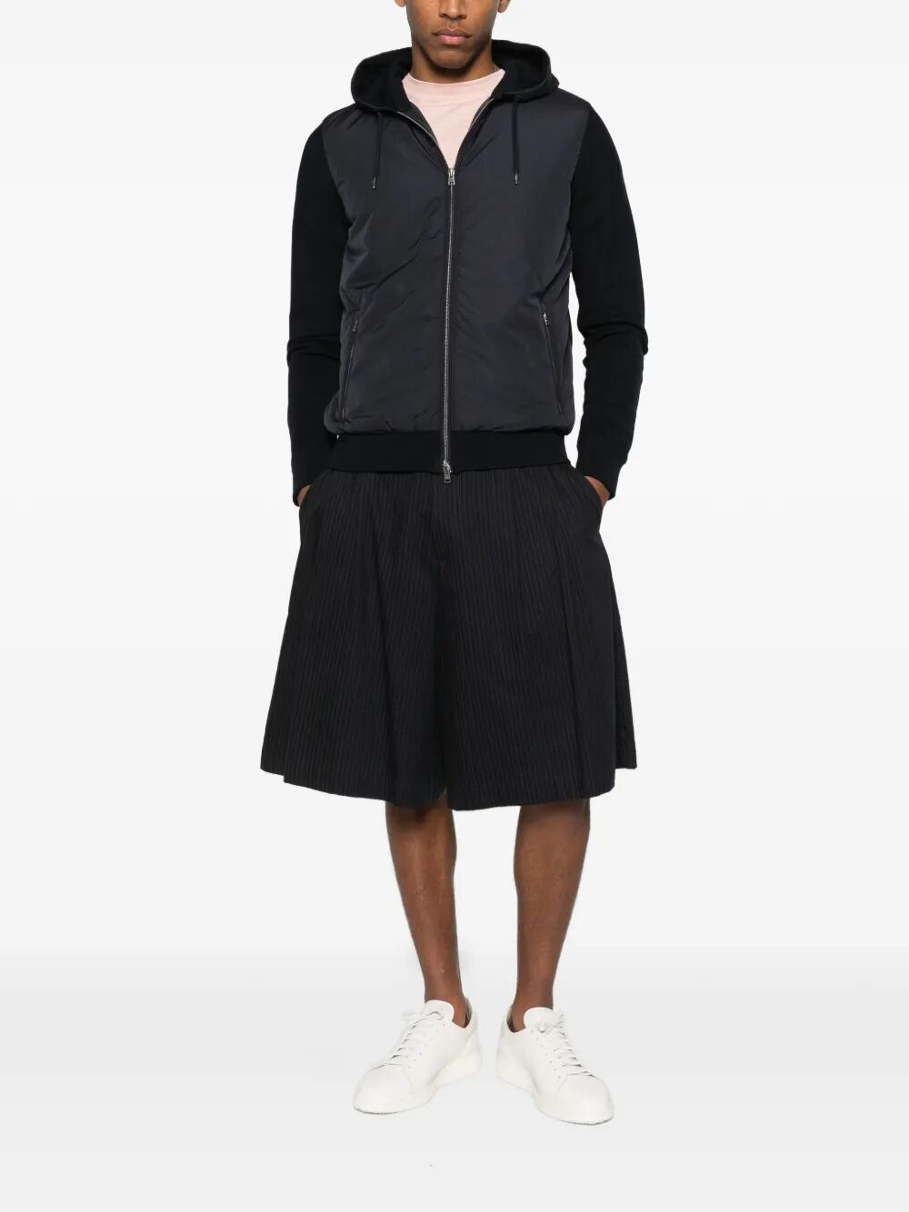 Herno Men Piqué Knit And Nylon Jacket HERNO