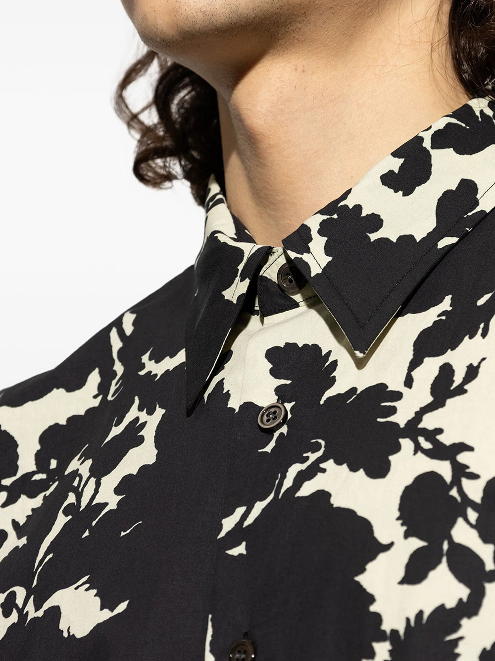 Dries Van Noten Men Croom Patterned Cotton Shirt