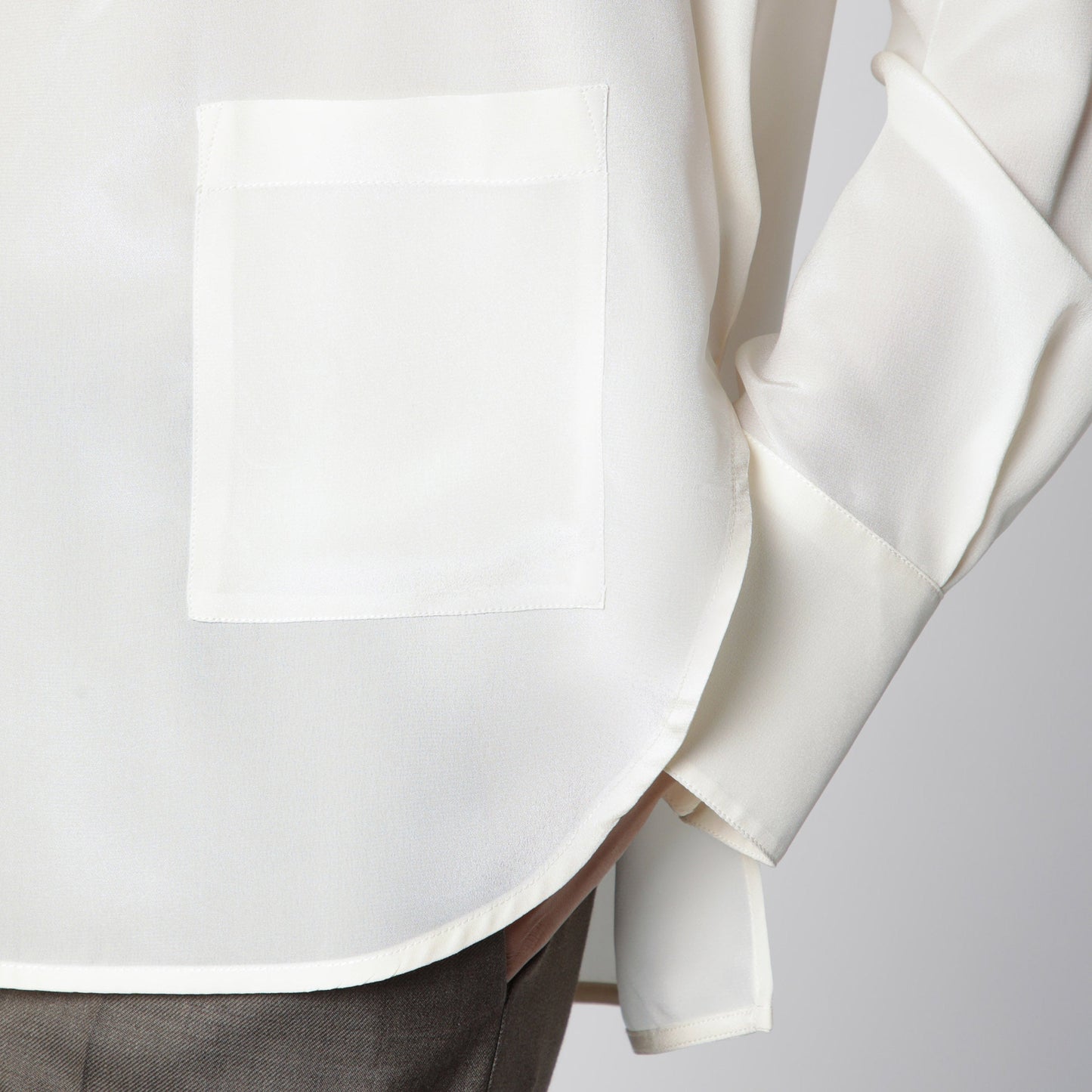 Victoria Beckham Ivory Silk V-Neck Blouse Women VICTORIA BECKHAM