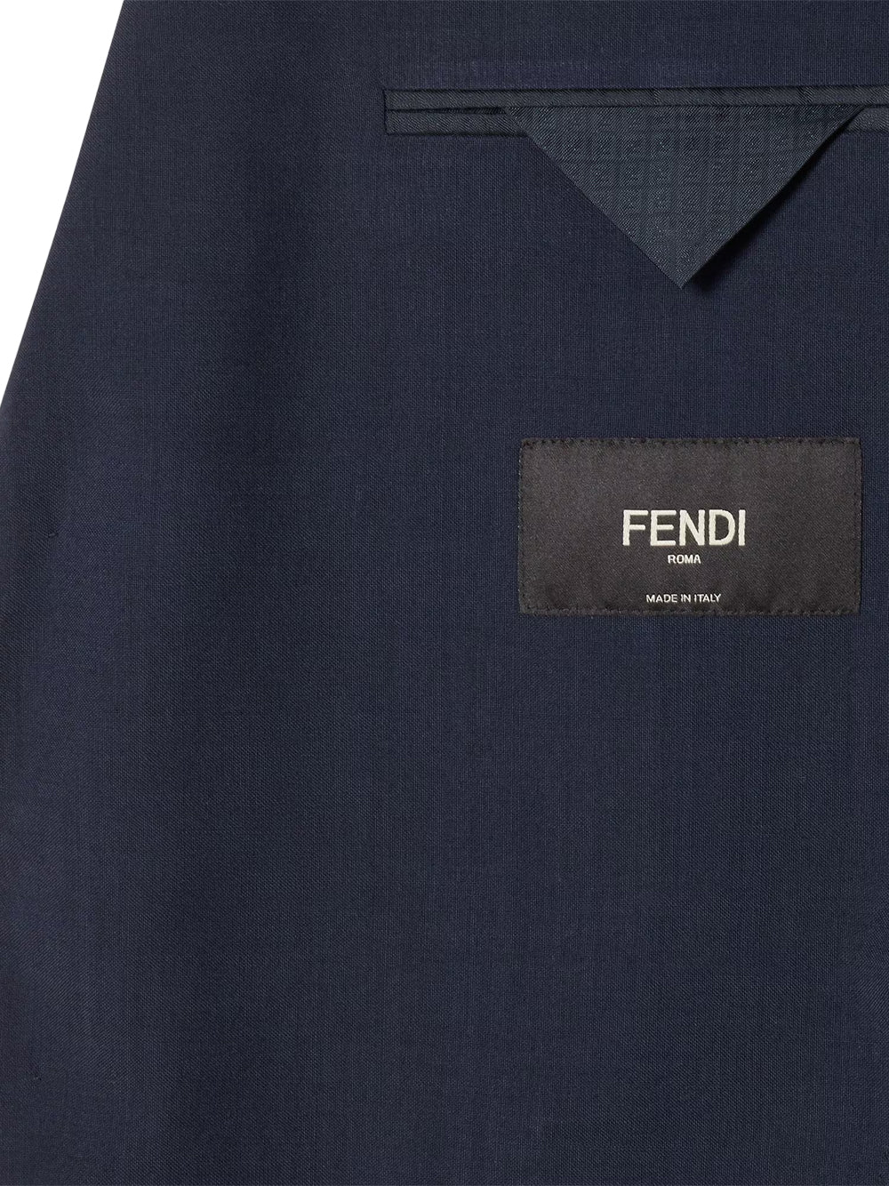 Fendi Men Wool Canvas Single-Breasted Blazer FENDI