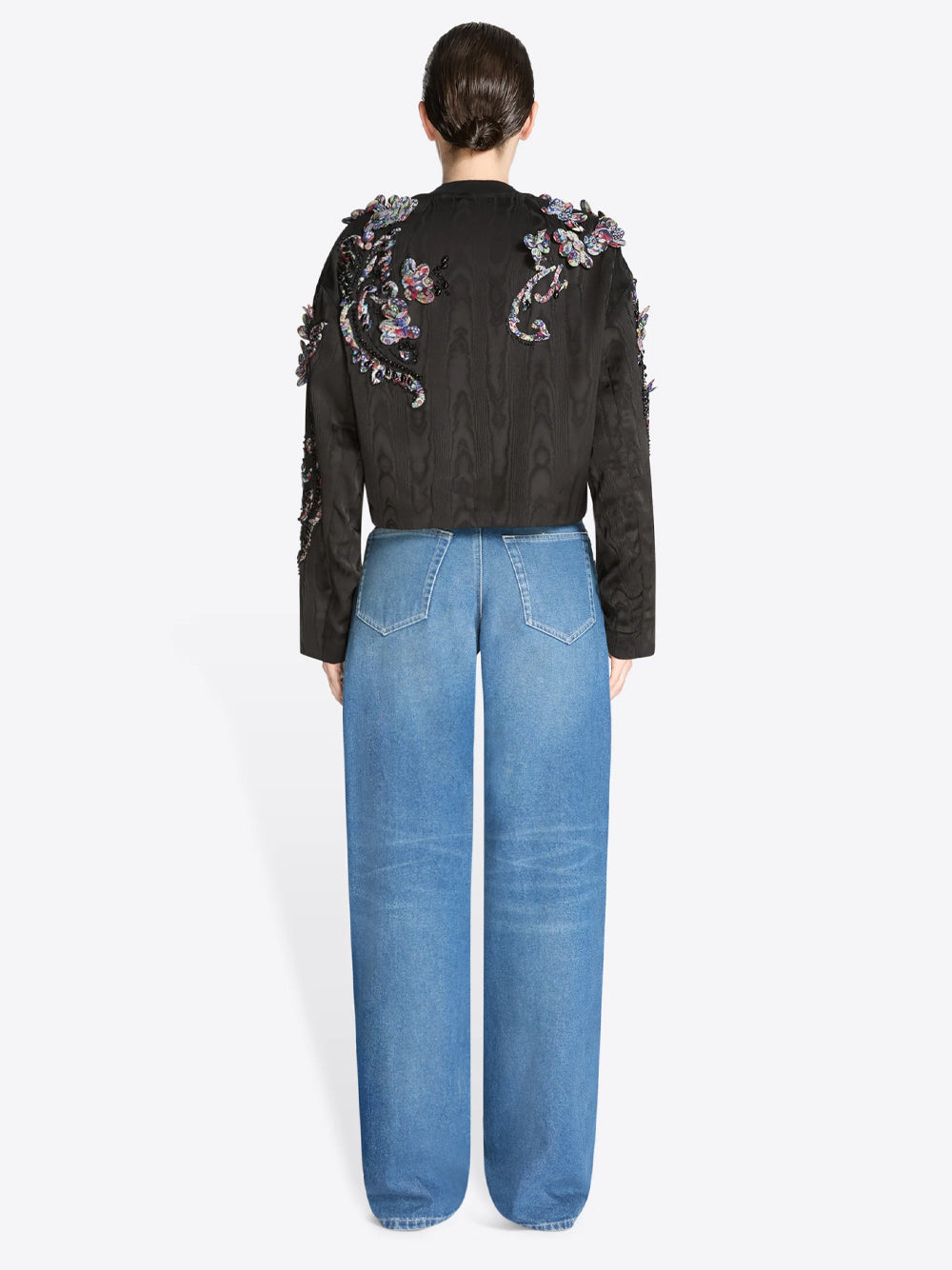 Dries Van Noten Women Giacca Corta Ricamata Con Effetto Moiré DRIES VAN NOTEN
