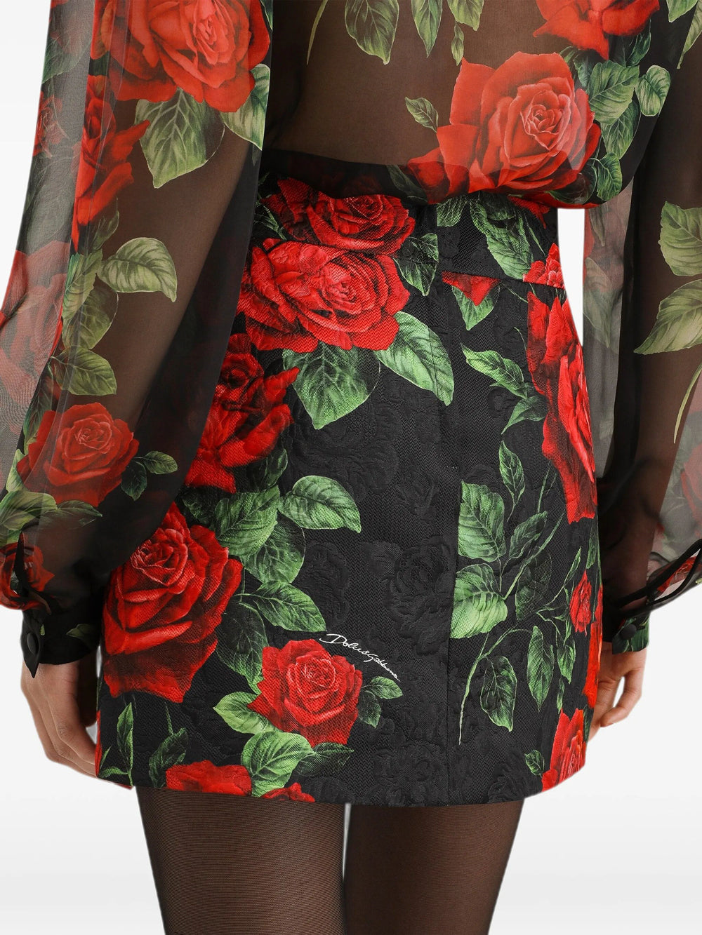 Dolce & Gabbana Women Mini Gonna Stampa Rose DOLCE & GABBANA