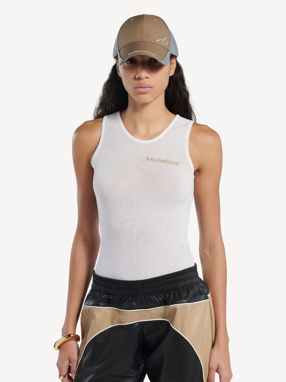 Balenciaga Women Tank Top In Light Knit Cotton BALENCIAGA