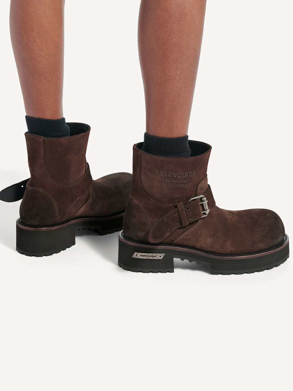 Balenciaga Women Venom Mini Bootie In Waxed Suede Calfskin BALENCIAGA
