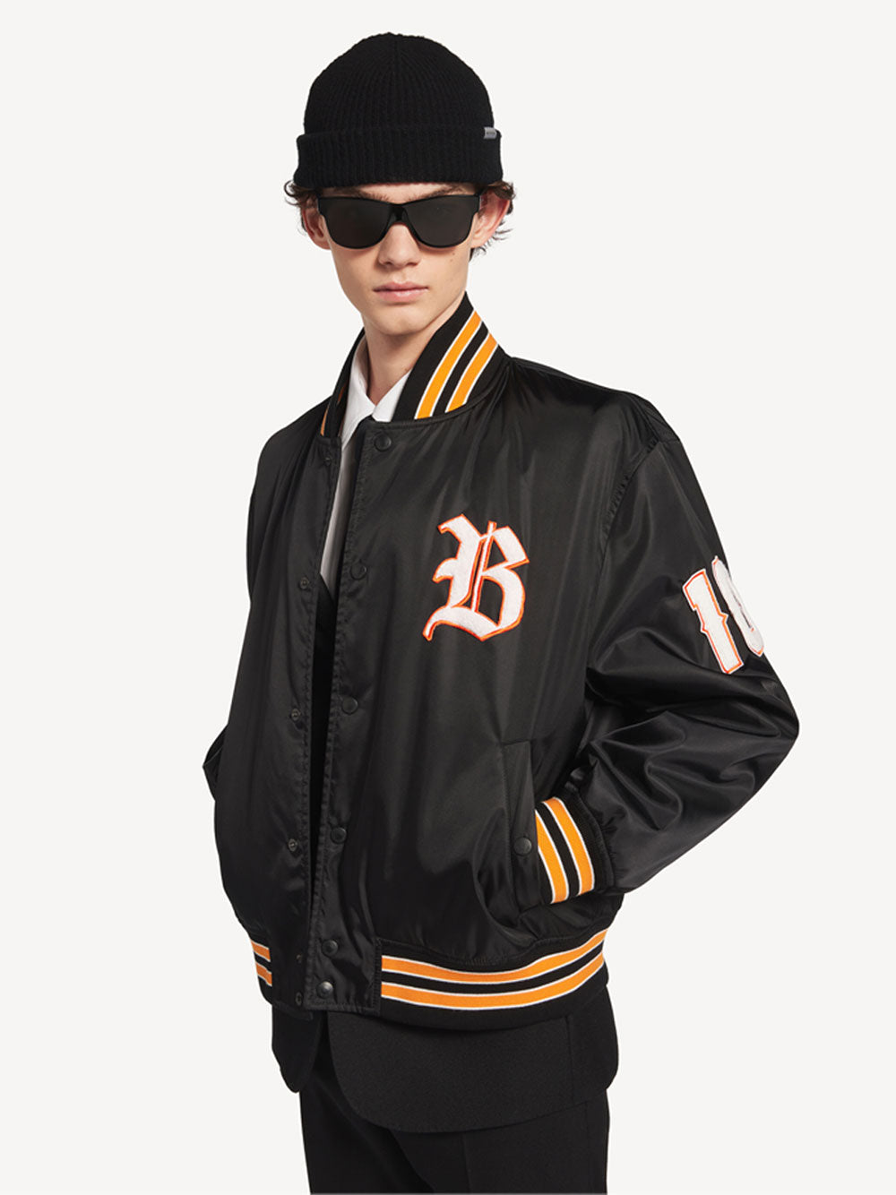 Balenciaga Men Varsity Jacket In Bomber Twill BALENCIAGA