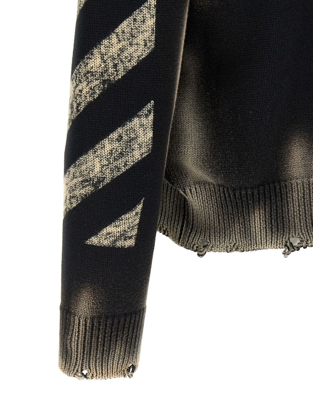 Off-White Men "Diag Arr Corrosion" Sweater OFF-WHITE