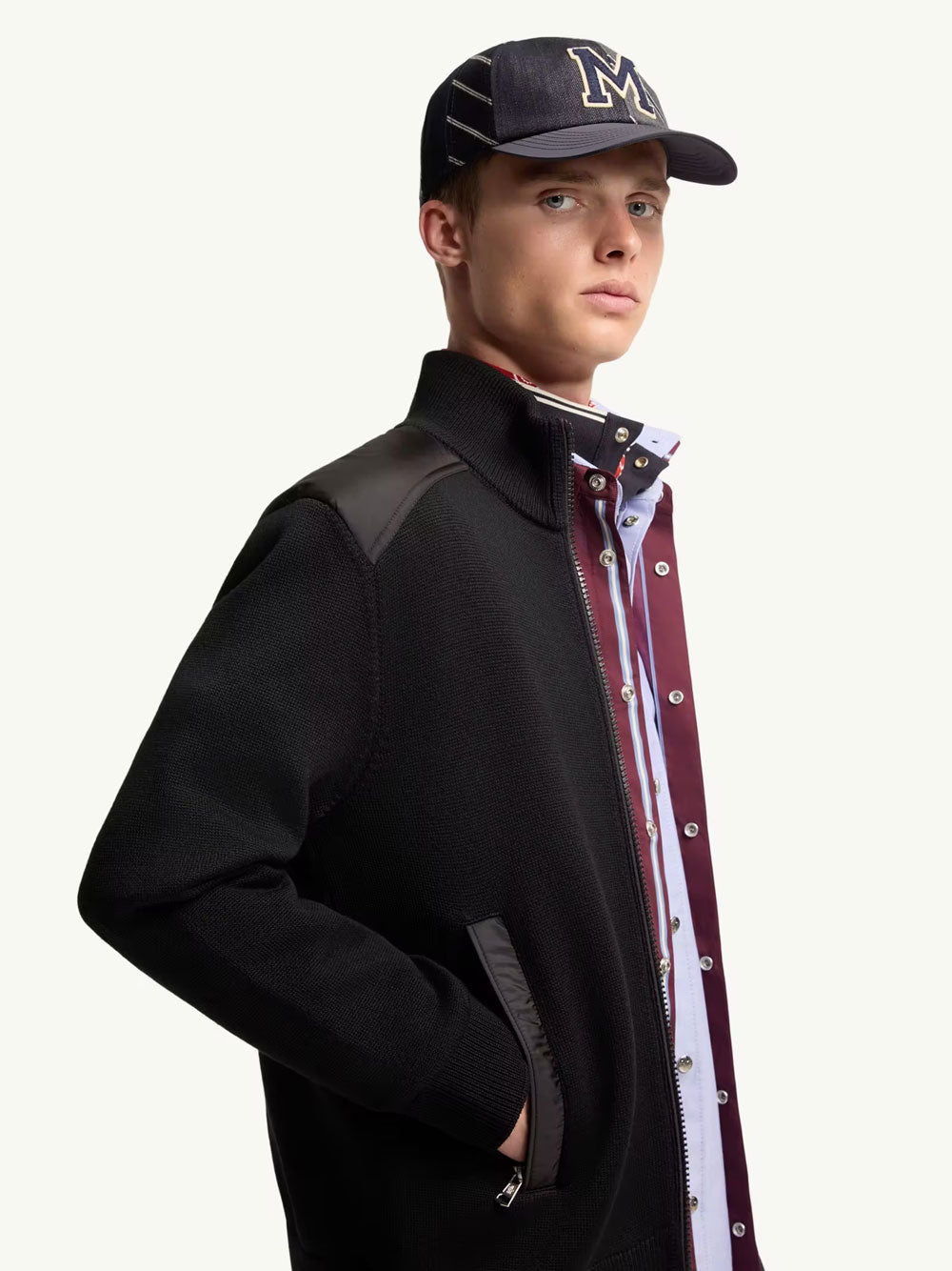 Moncler Men Padded Wool Zip-Up Cardigan MONCLER