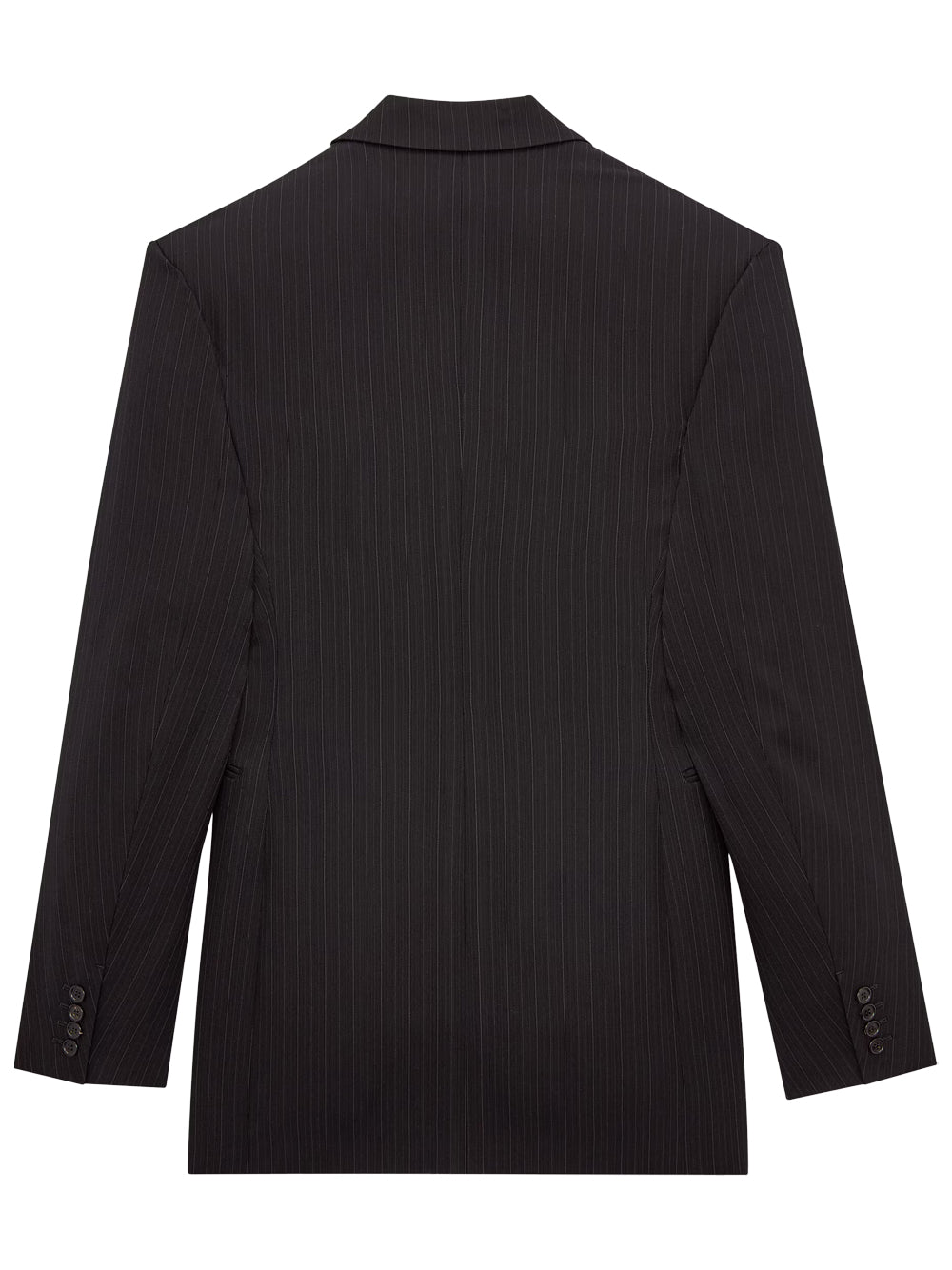 Saint Laurent Women Giacca Doppiopetto In Lana Mélange Gessata SAINT LAURENT