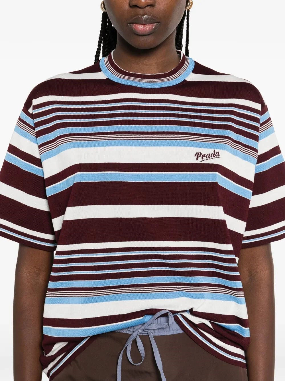 Prada Women Striped Round Neck PRADA