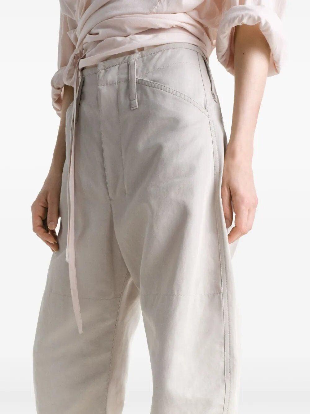 Lemaire Women Cotton And Linen Pants LEMAIRE