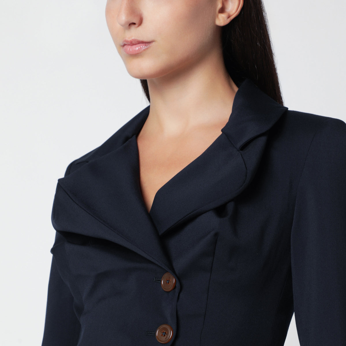 Vivienne Westwood Navy Blue Drunken Wool Jacket Women VIVIENNE WESTWOOD