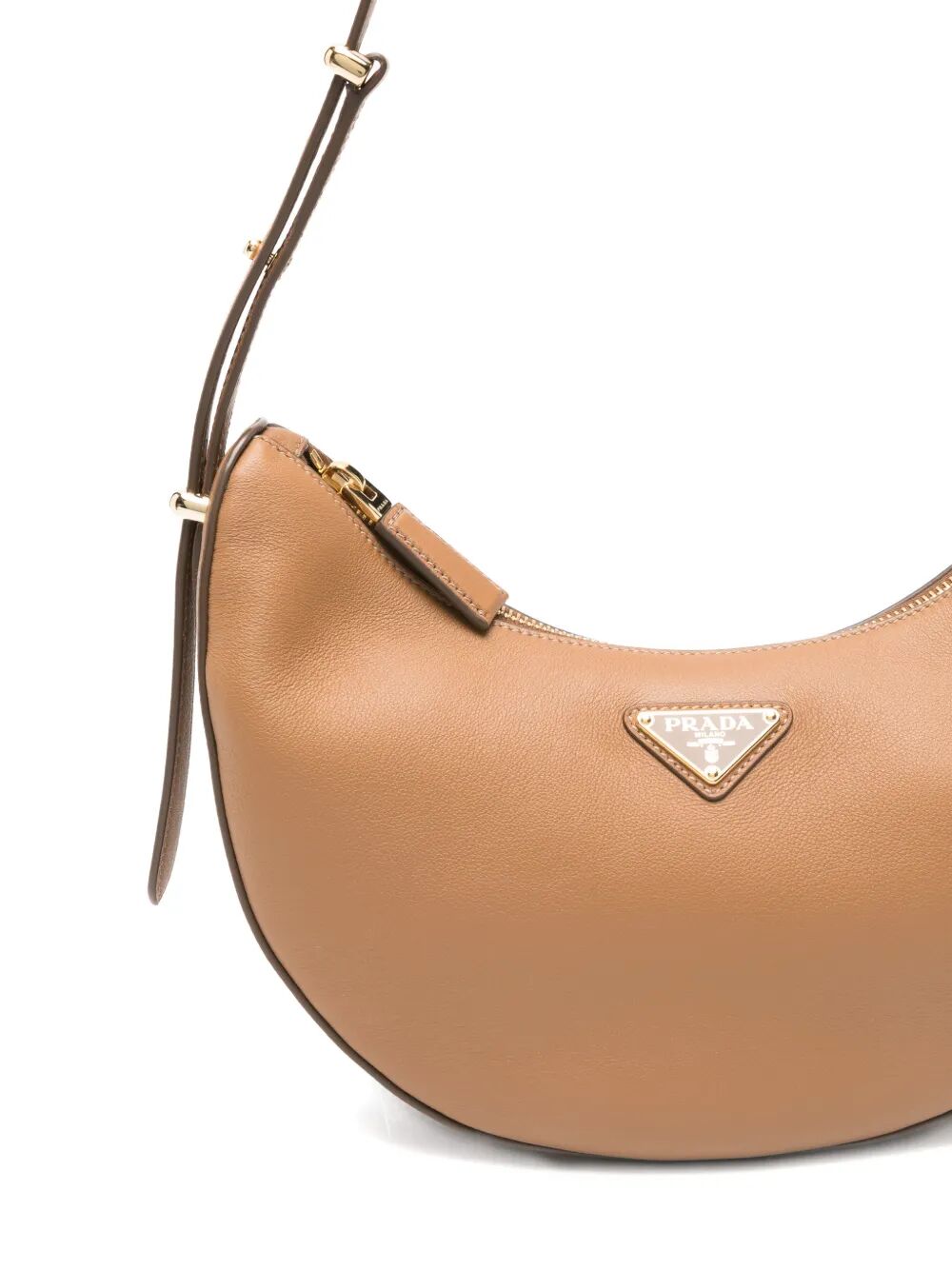Prada Women Arqué Leather Shoulder Bag PRADA