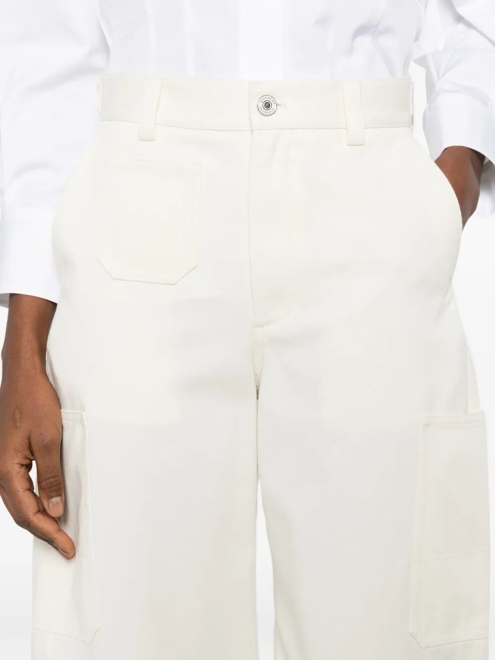 Givenchy Women Cotton And Wool Cocoon Cropped Cargo Pants GIVENCHY