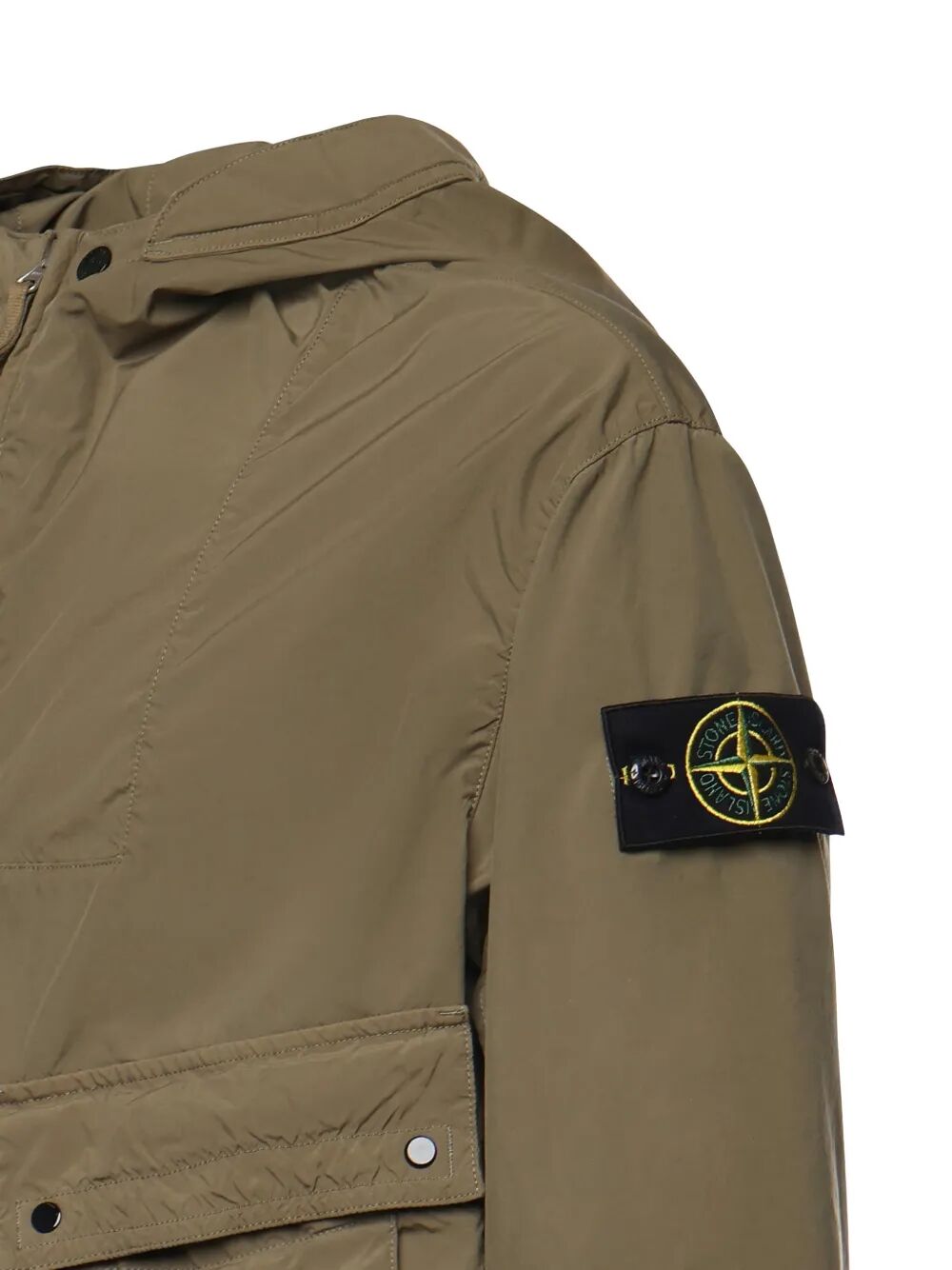 Stone Island Men Lightweight Canvas Hooded Jacket STONE ISLAND